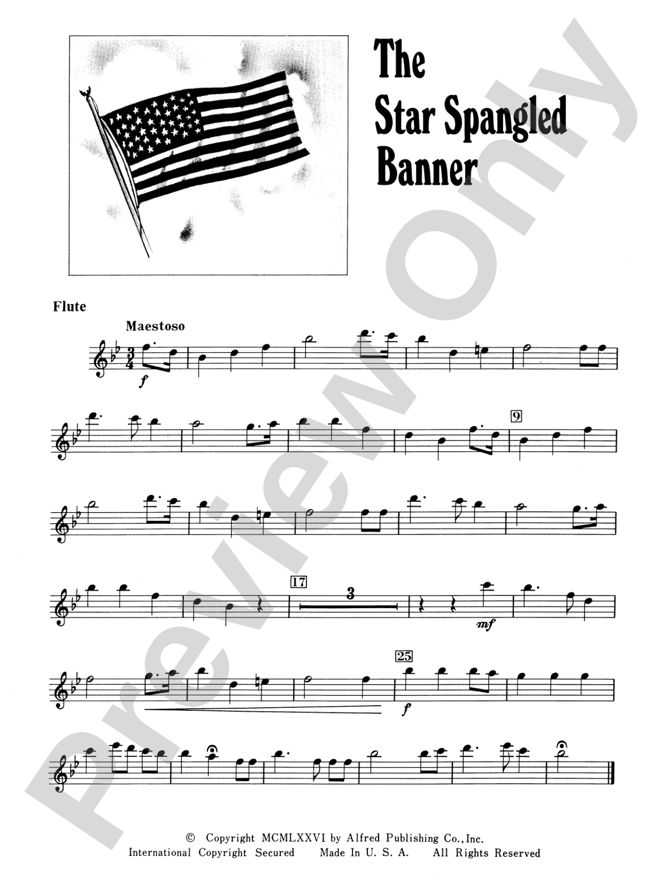 The Star Spangled Banner: Flute