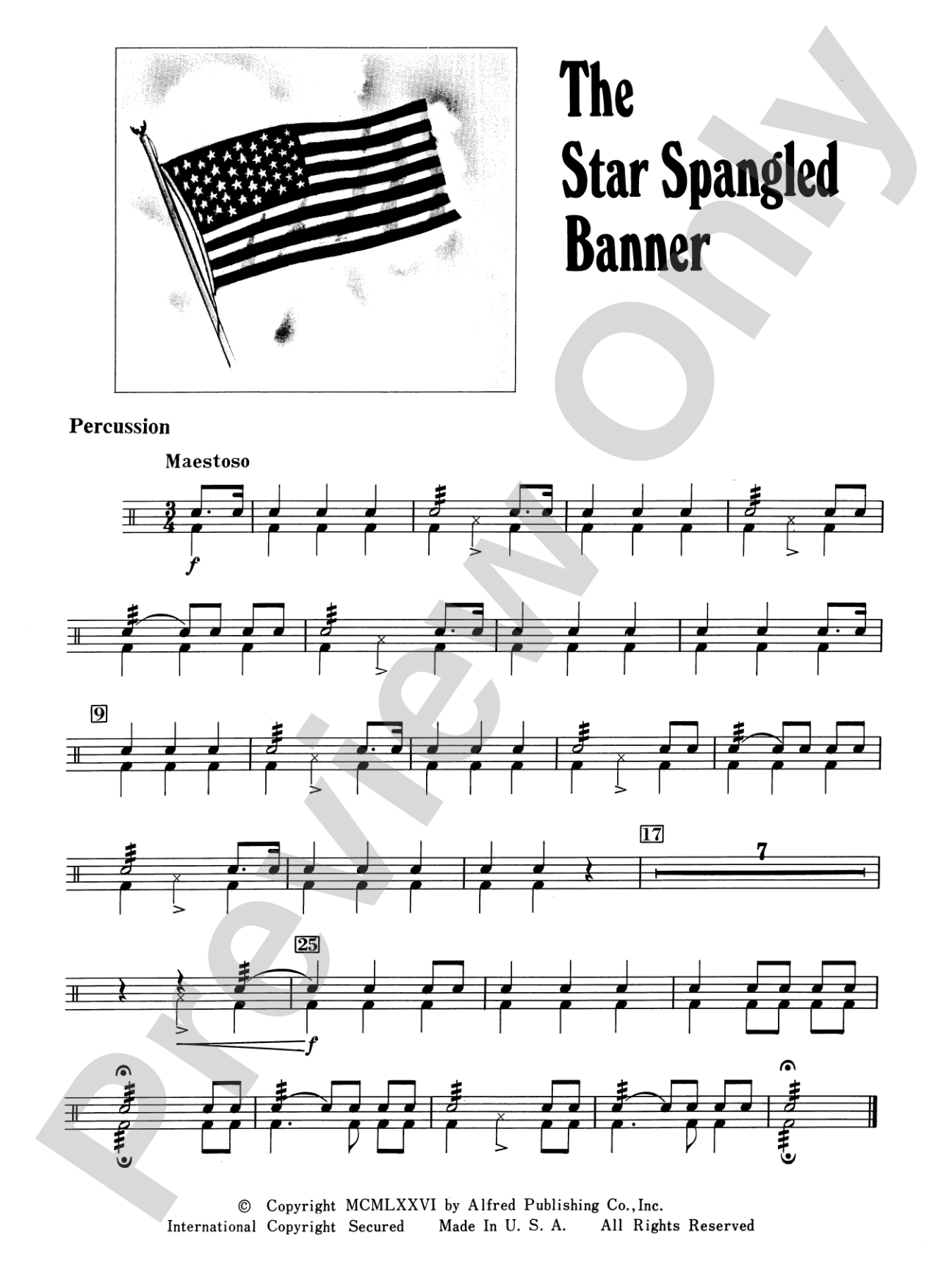 The Star Spangled Banner: 1st Percussion