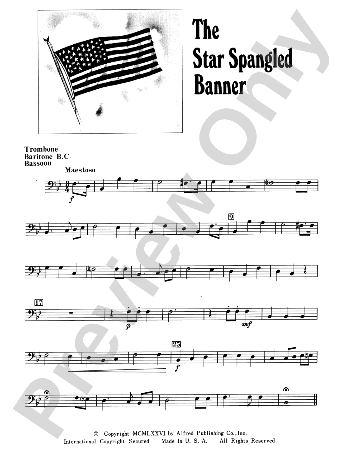 The Star Spangled Banner: 1st Trombone