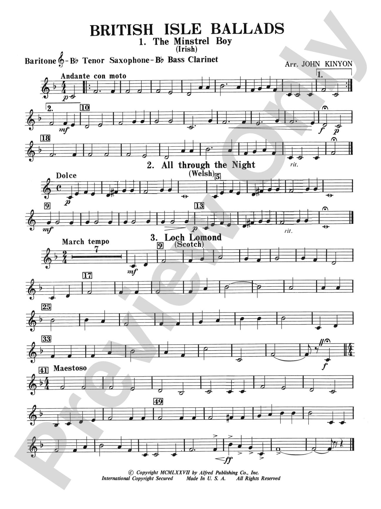 British Isle Ballads: Baritone T.C.