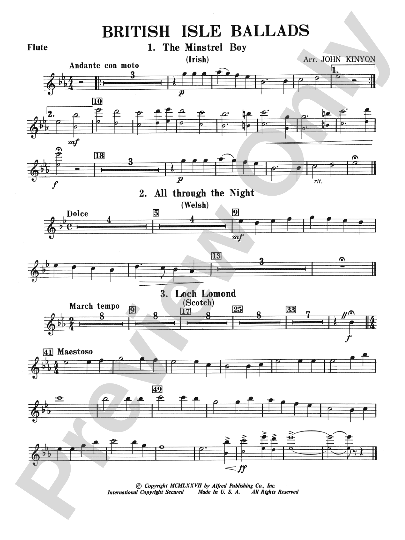 British Isle Ballads: Flute
