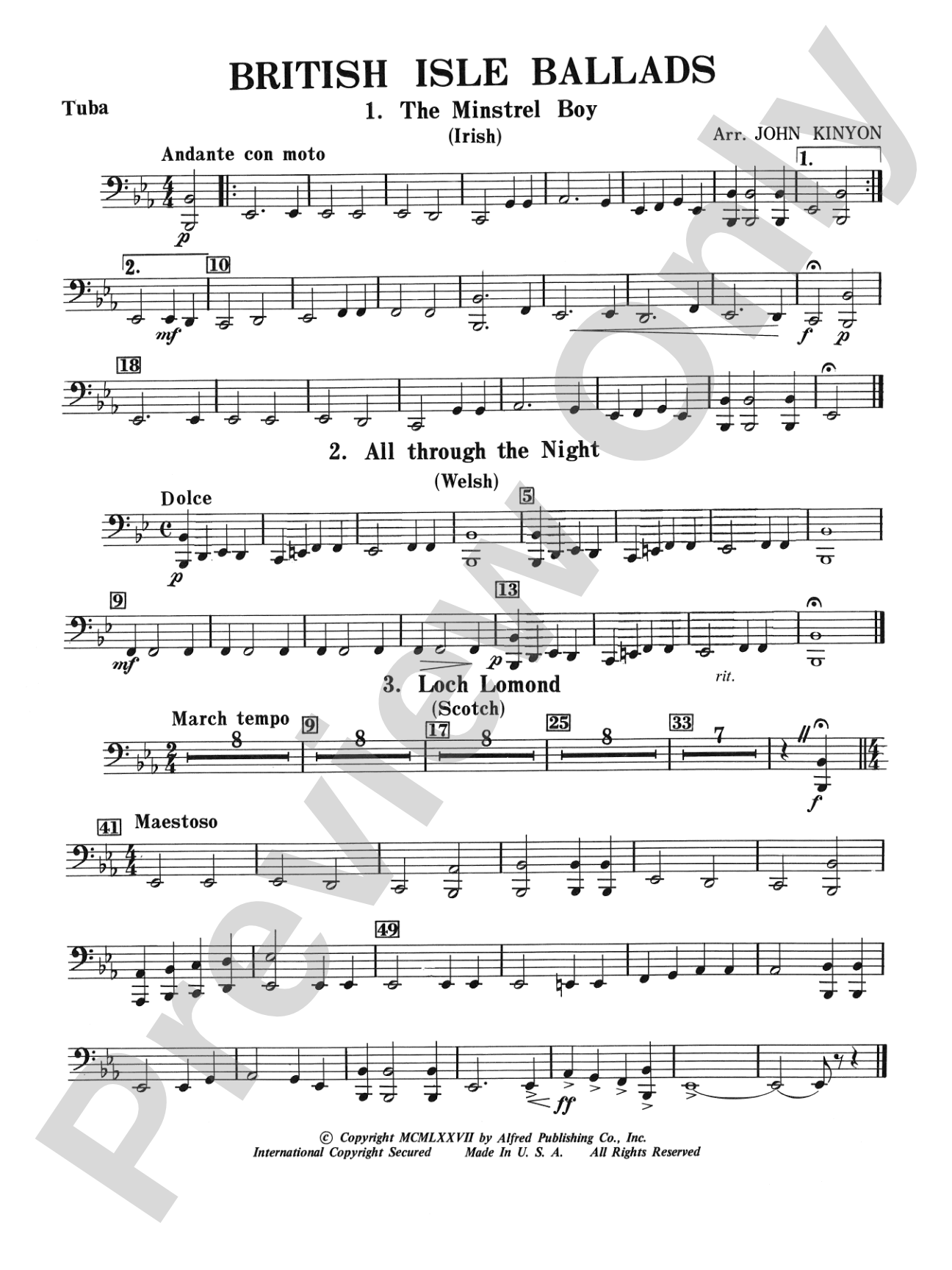 British Isle Ballads: Tuba