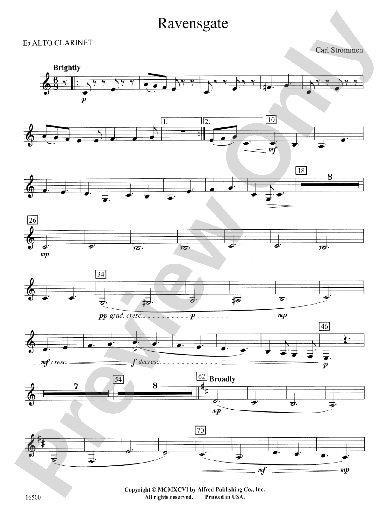 Ravensgate: E-flat Alto Clarinet