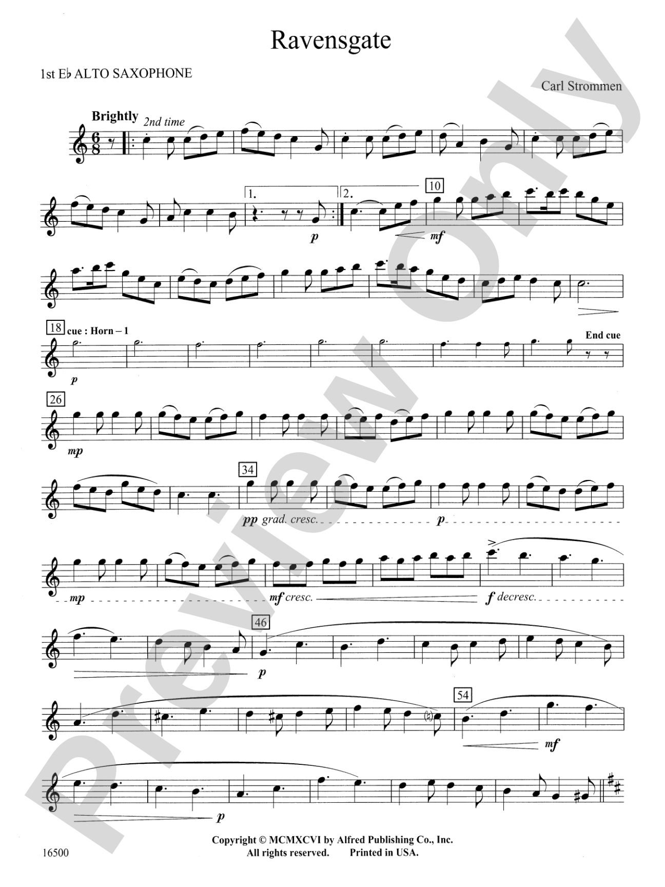 Ravensgate: E-flat Alto Saxophone