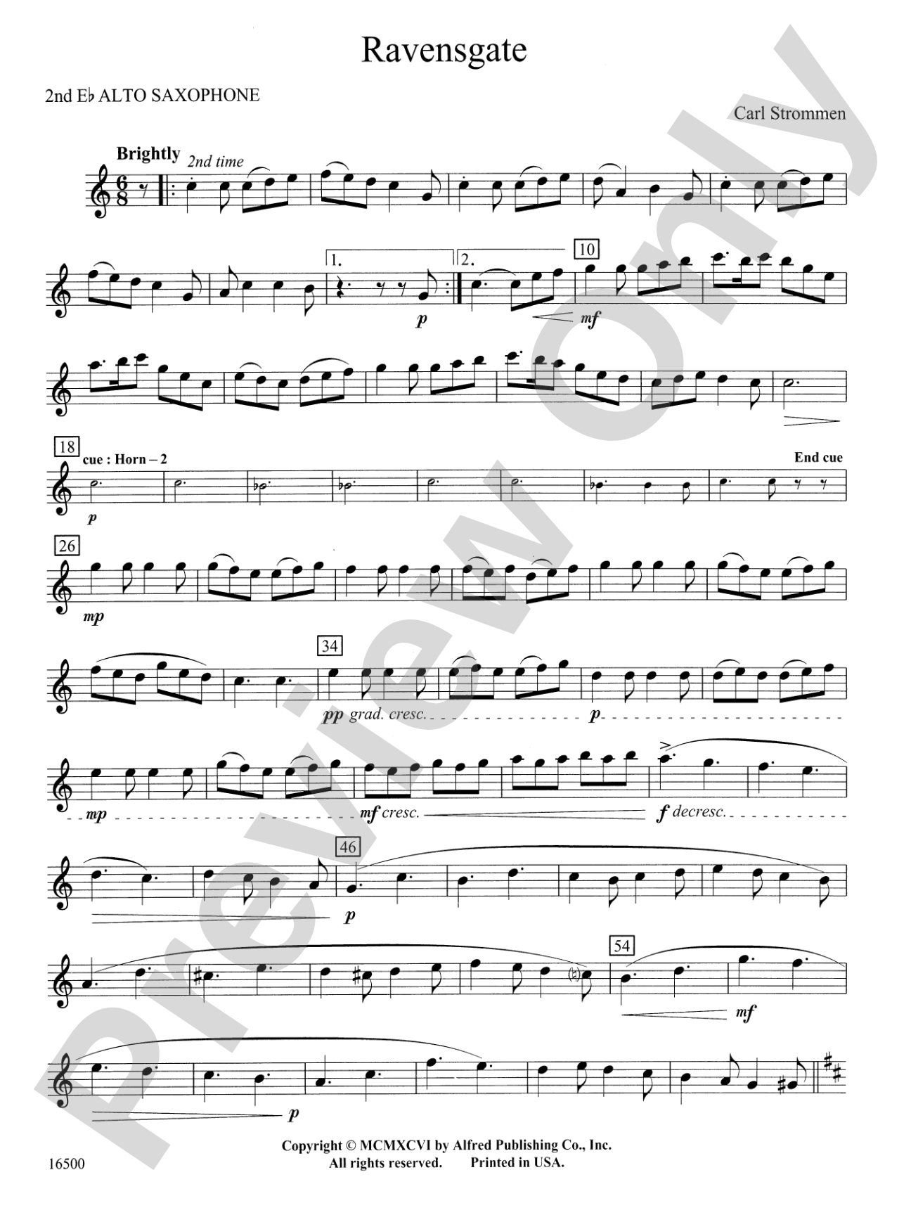 Ravensgate: 2nd E-flat Alto Saxophone