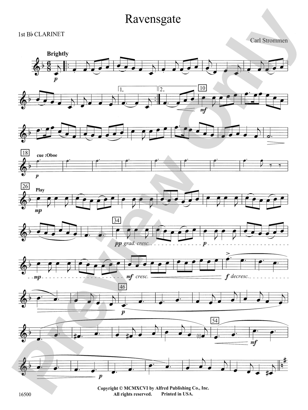 Ravensgate: 1st B-flat Clarinet