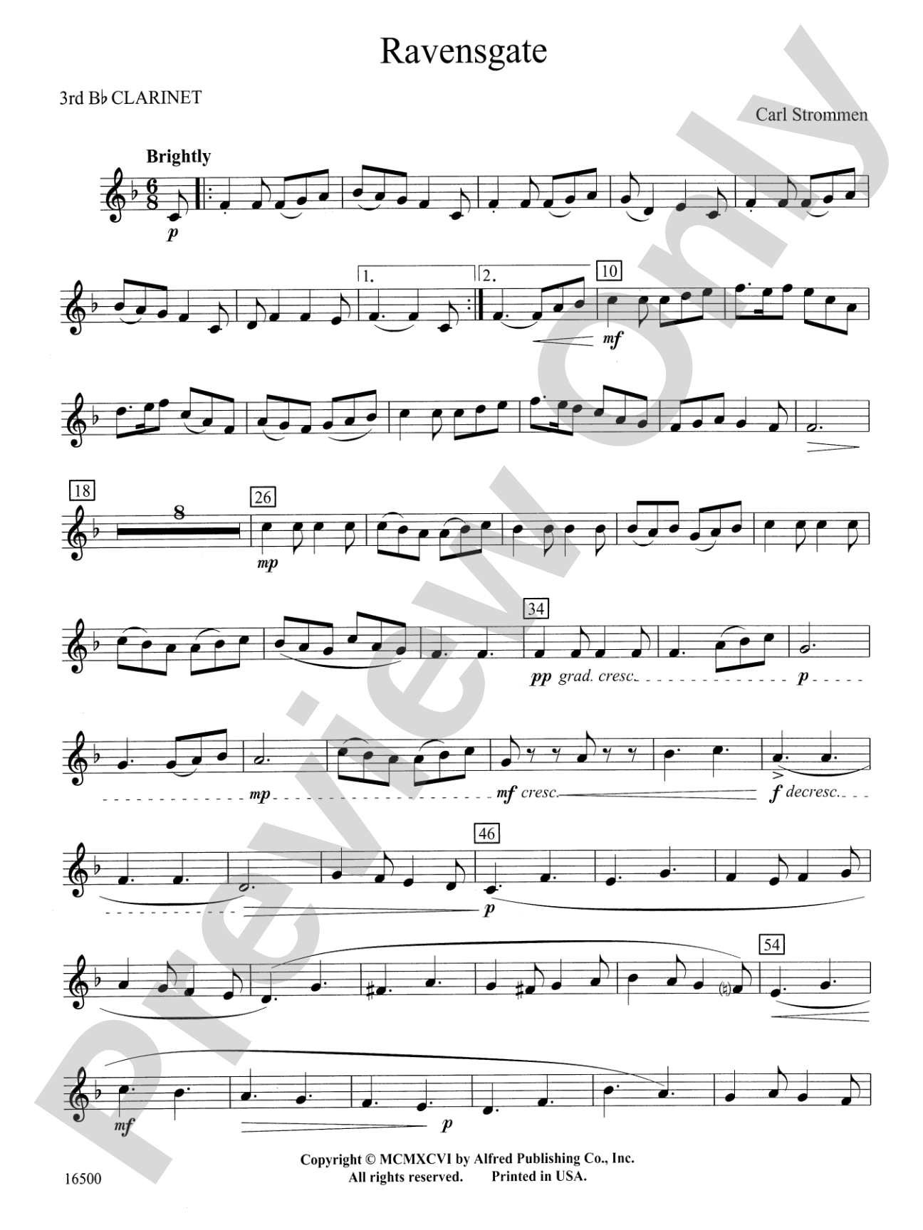 Ravensgate: 3rd B-flat Clarinet