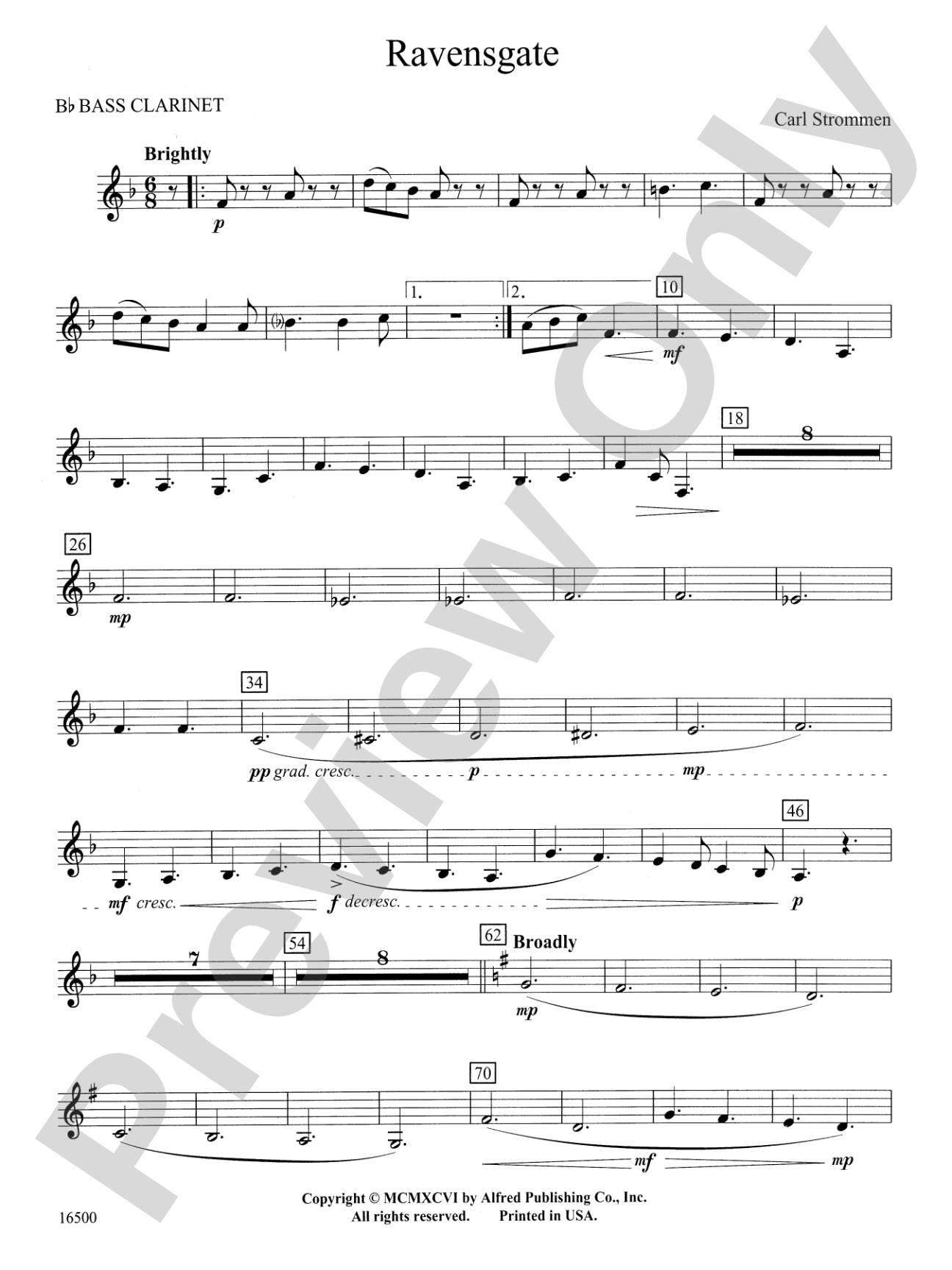 Ravensgate: B-flat Bass Clarinet
