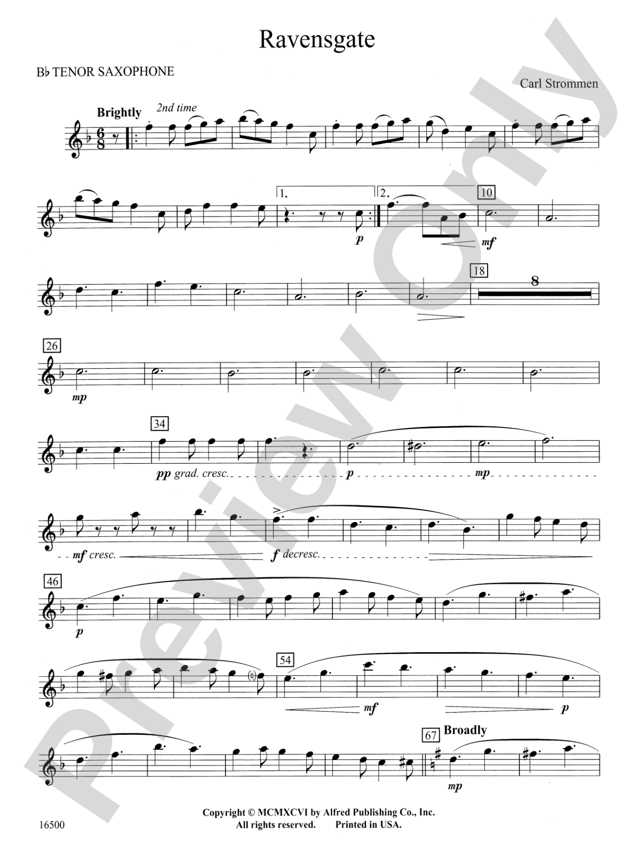 Ravensgate: B-flat Tenor Saxophone