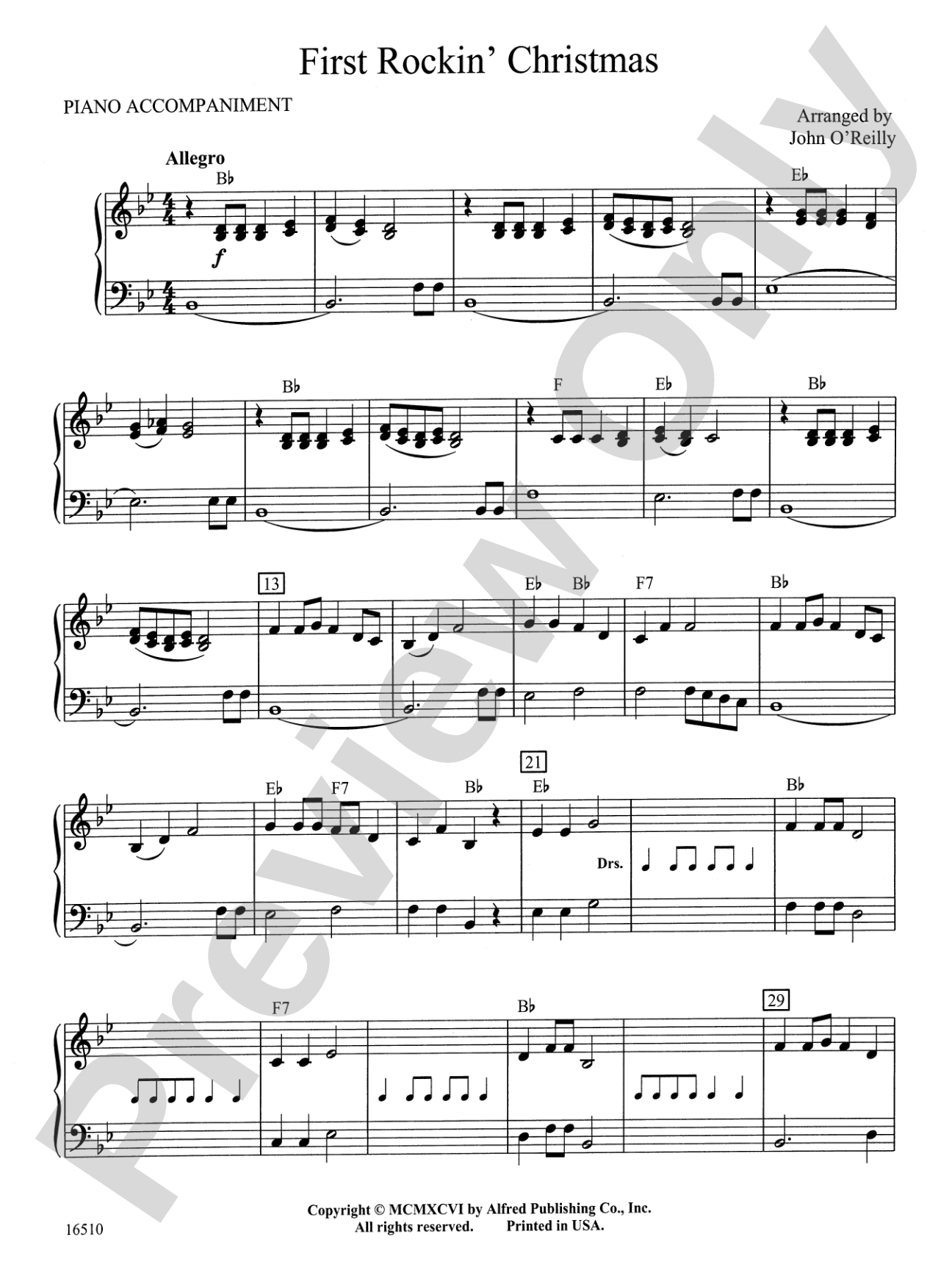 First Rockin' Christmas: Piano Accompaniment