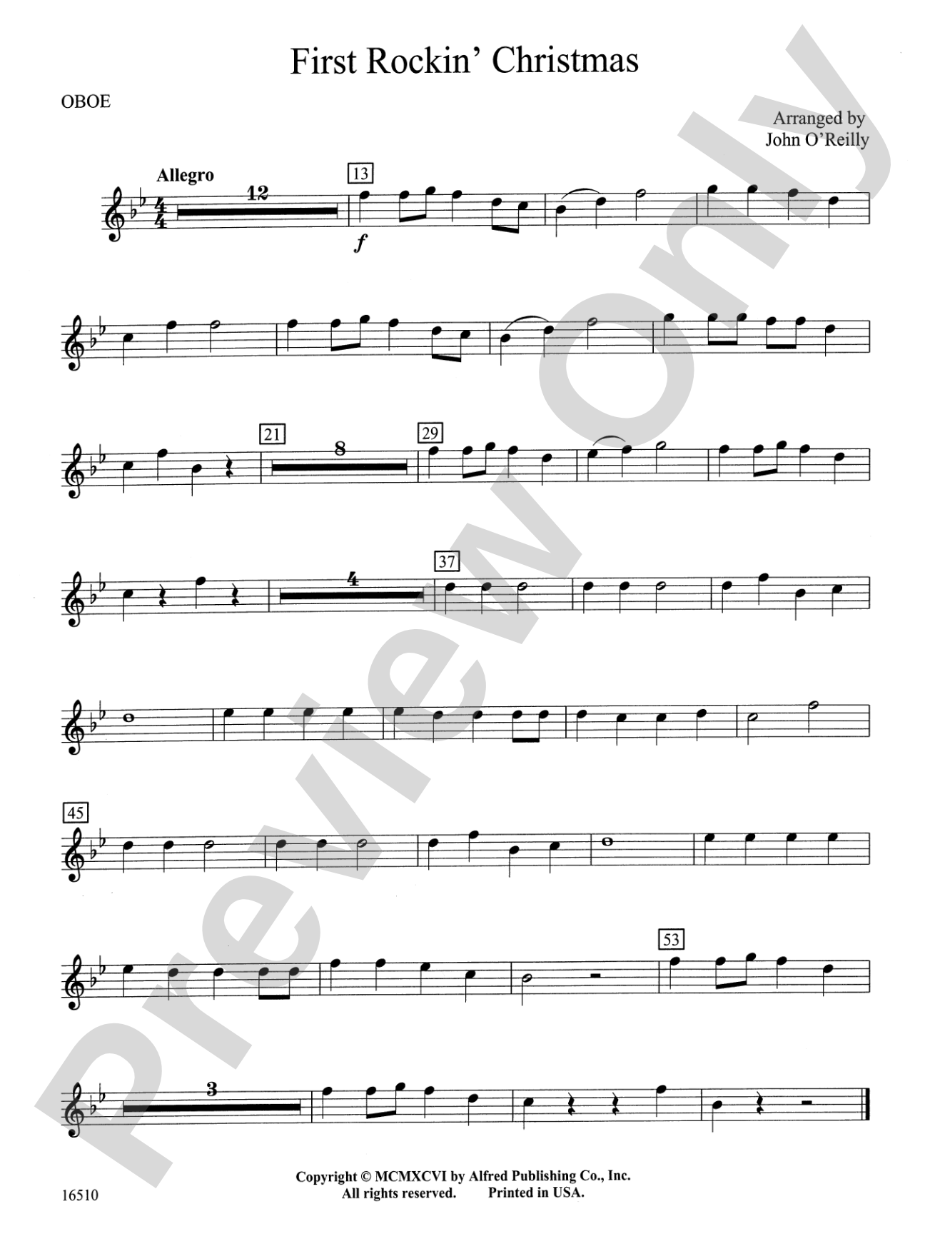 First Rockin' Christmas: Oboe