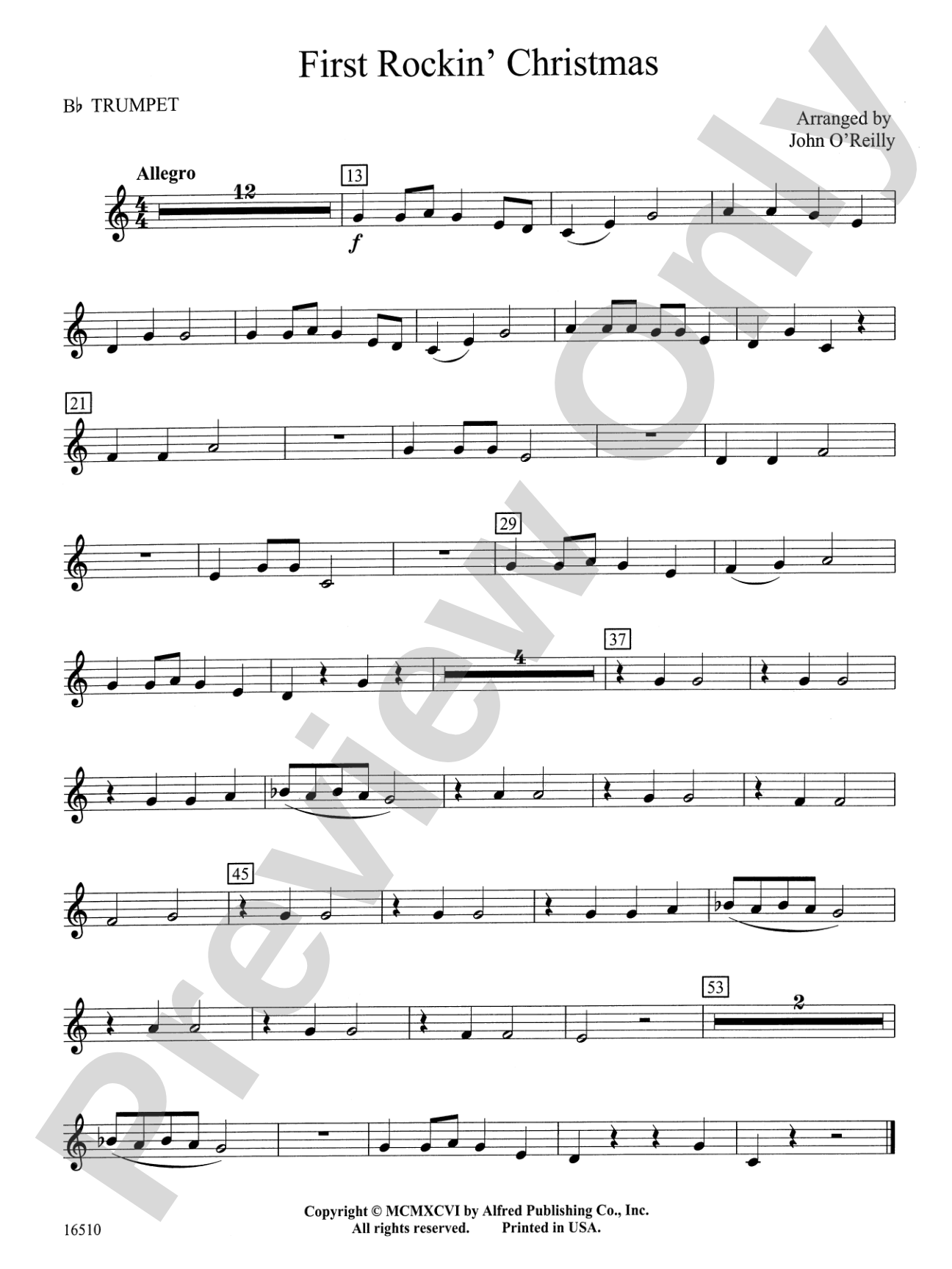 First Rockin' Christmas: 1st B-flat Trumpet