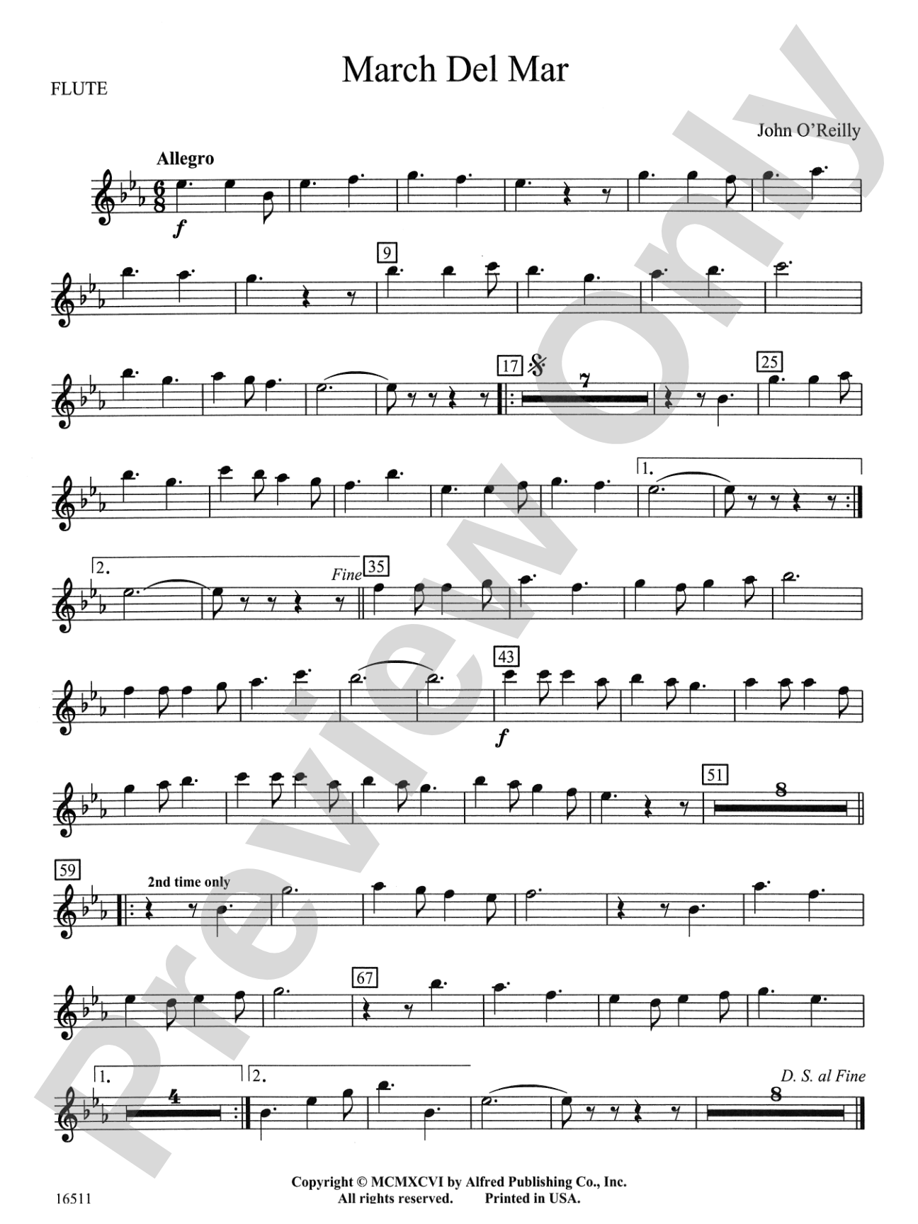 March Del Mar: Flute
