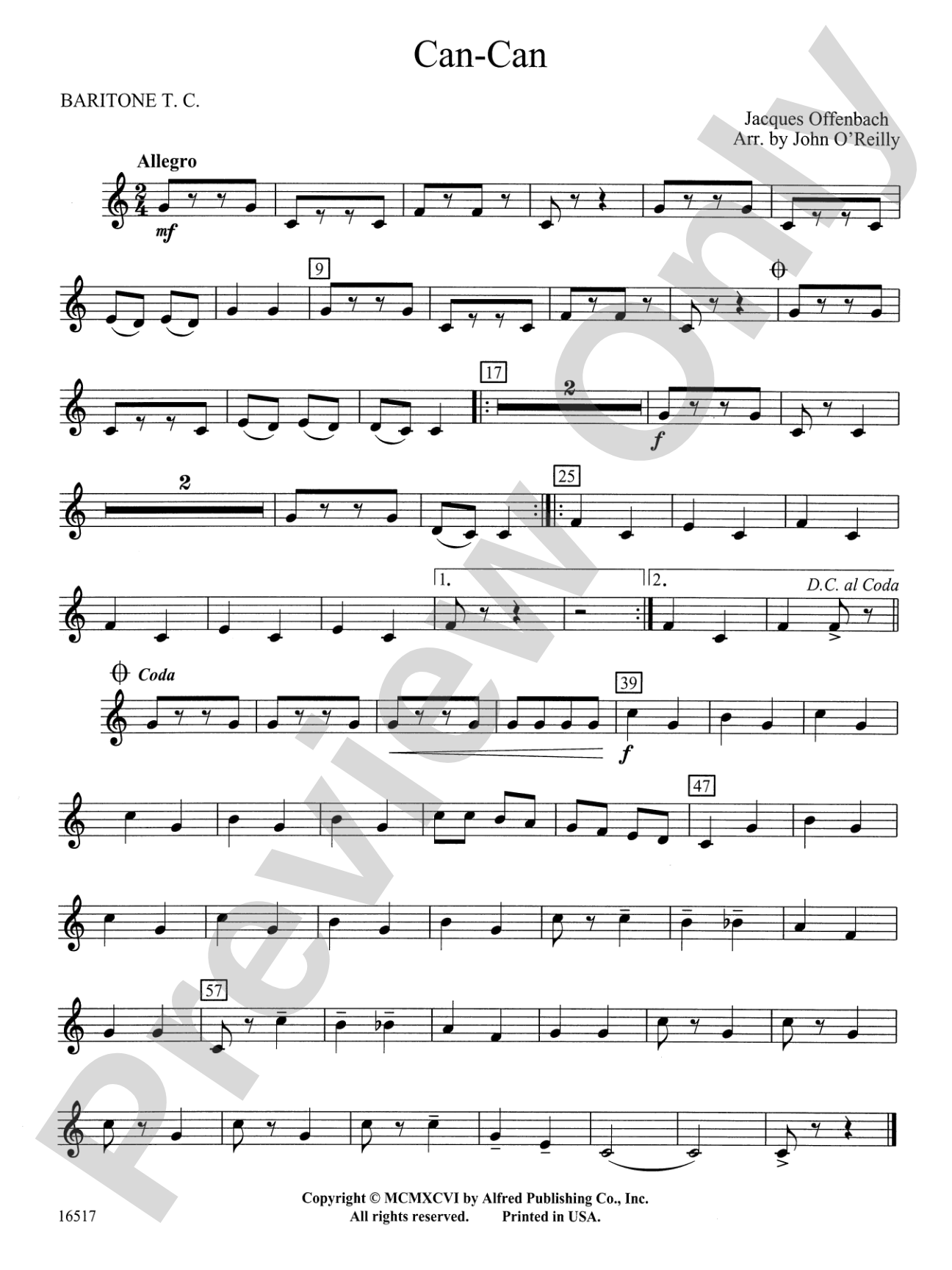 Can-Can: Baritone T.C.