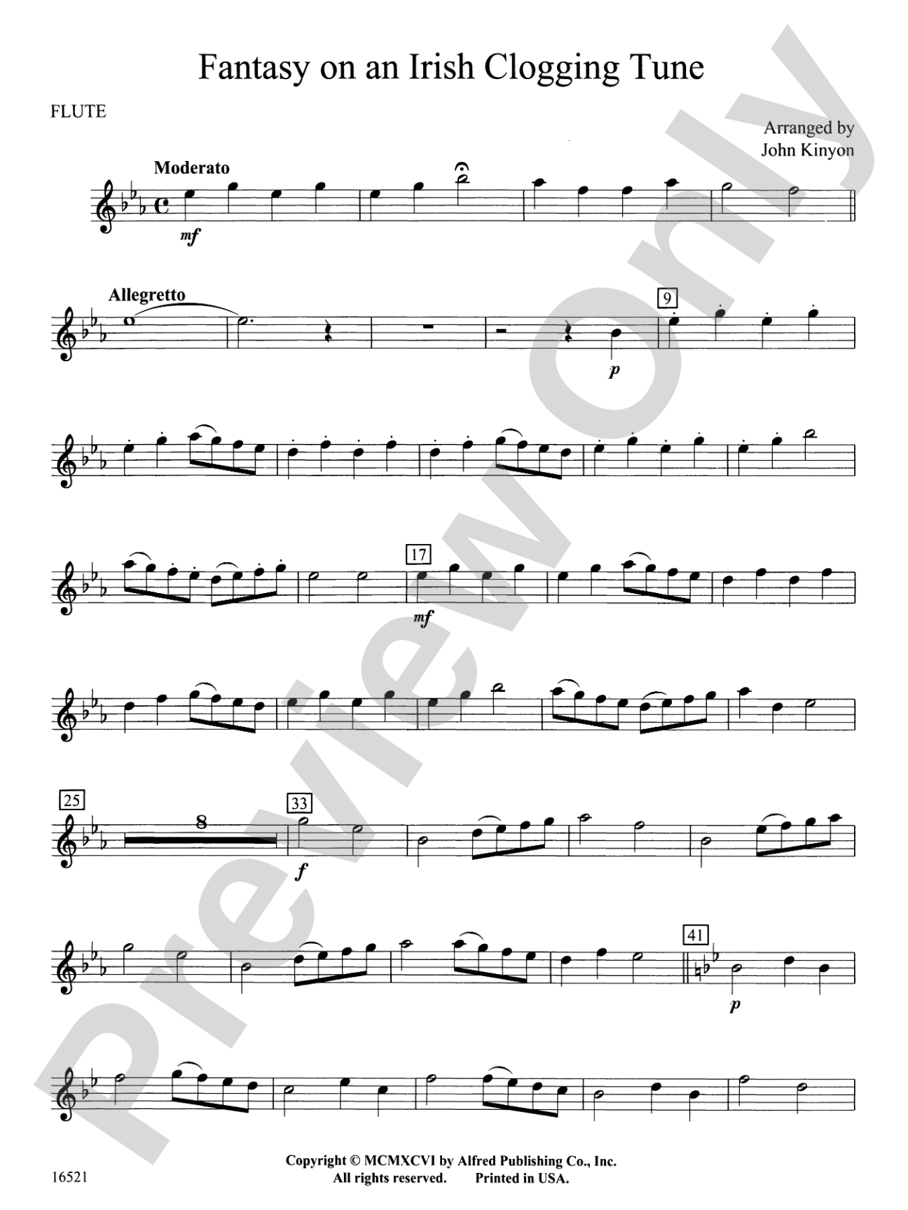 Fantasy on an Irish Clogging Tune: Flute