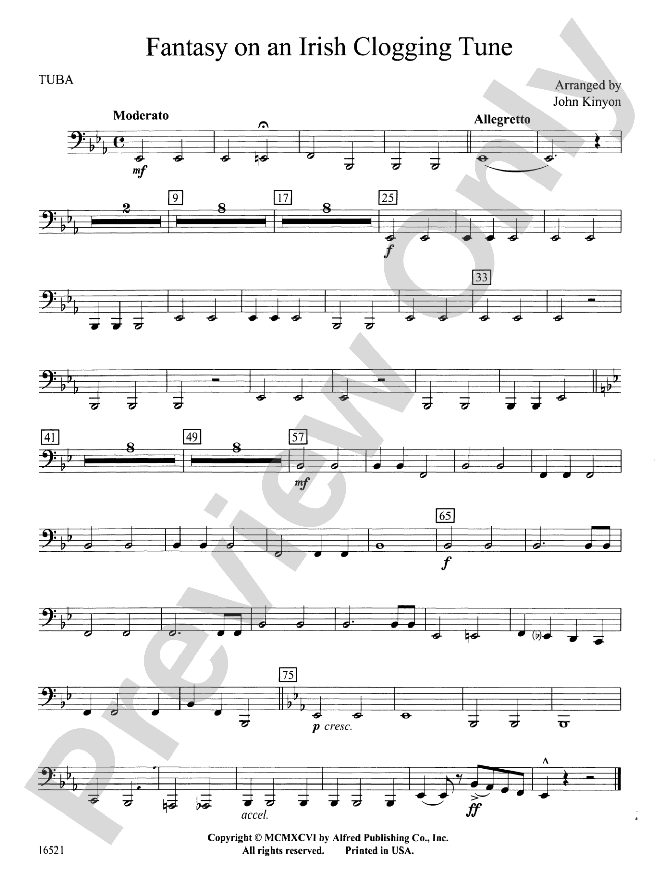 Fantasy on an Irish Clogging Tune: Tuba