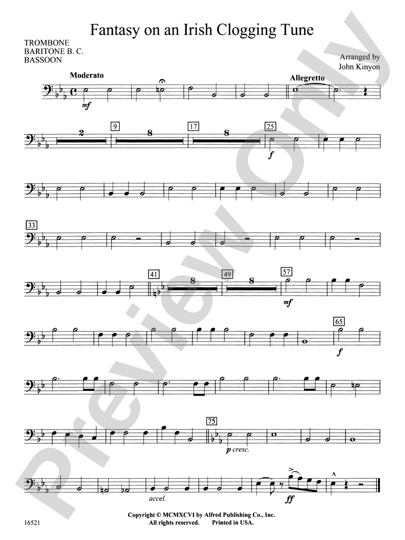 Fantasy on an Irish Clogging Tune: 1st Trombone