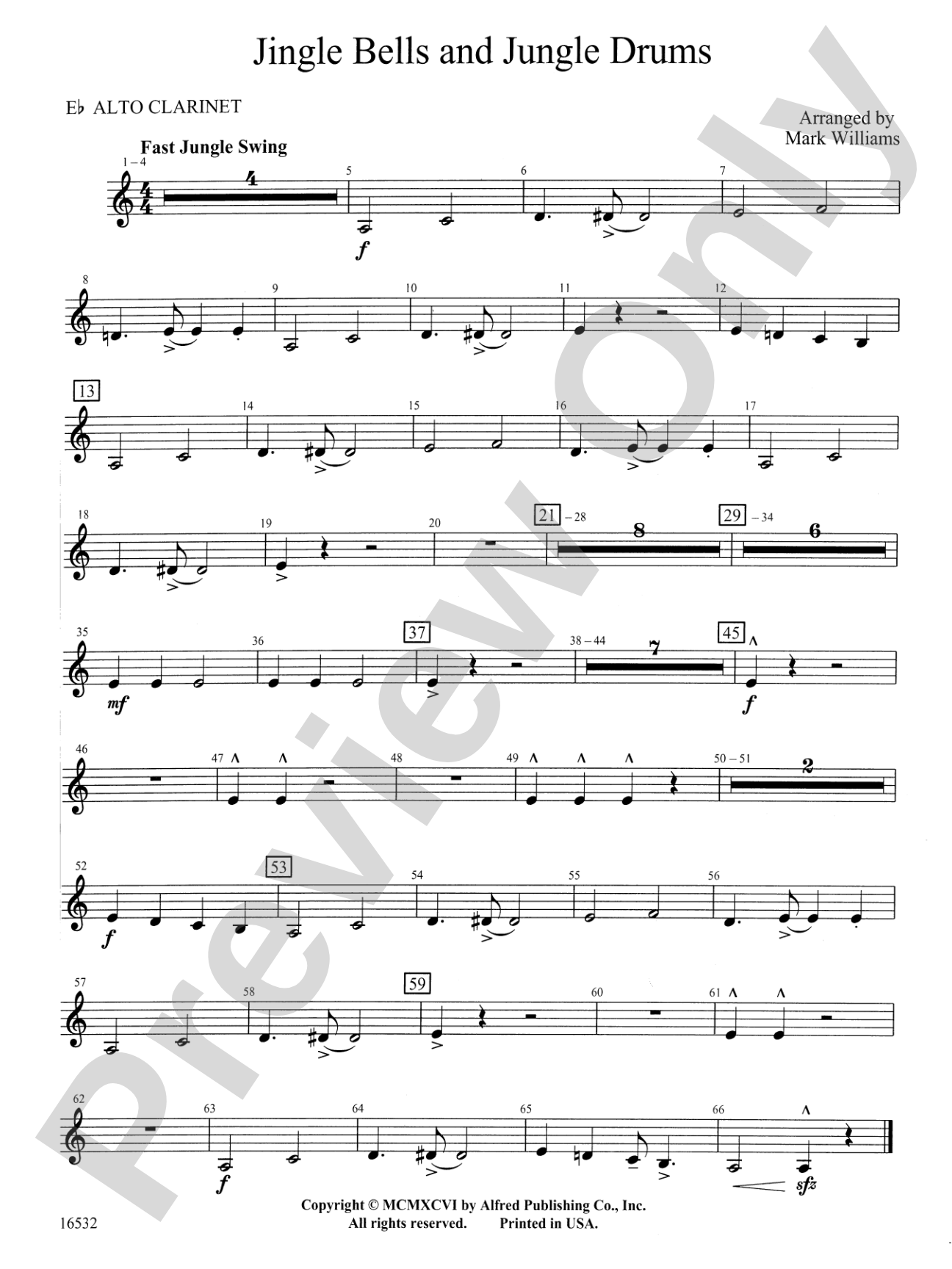Jingle Bells and Jungle Drums: E-flat Alto Clarinet