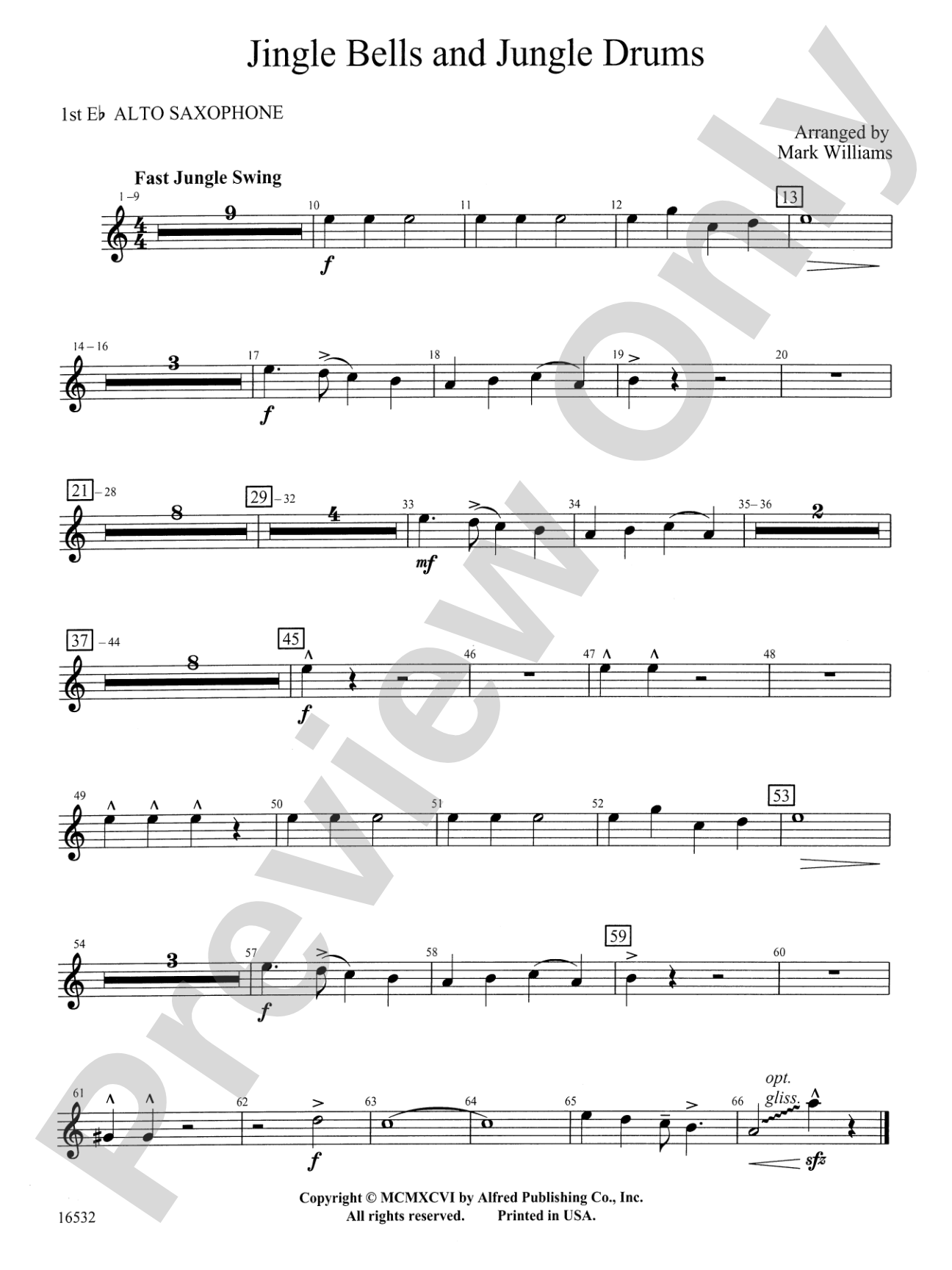 Jingle Bells and Jungle Drums: E-flat Alto Saxophone