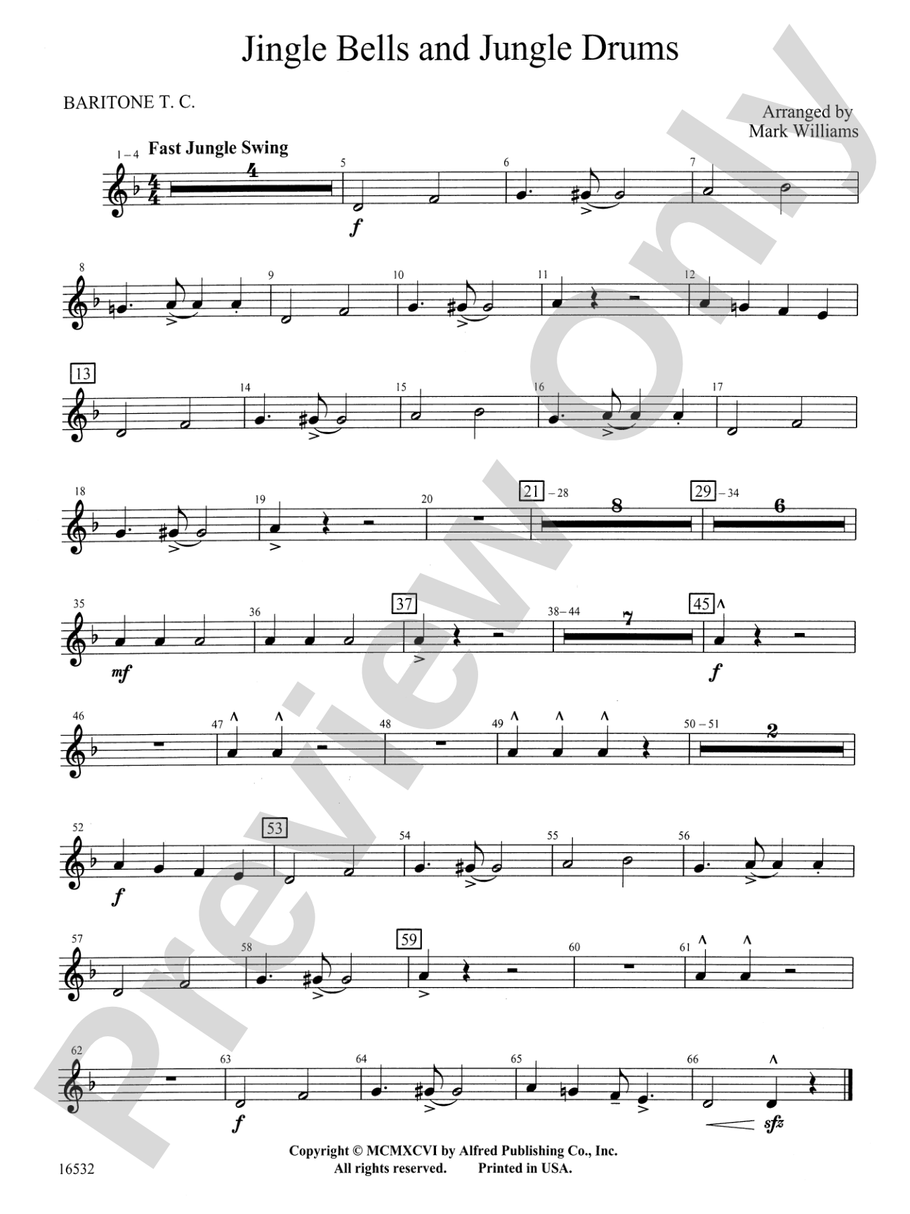 Jingle Bells and Jungle Drums: Baritone T.C.