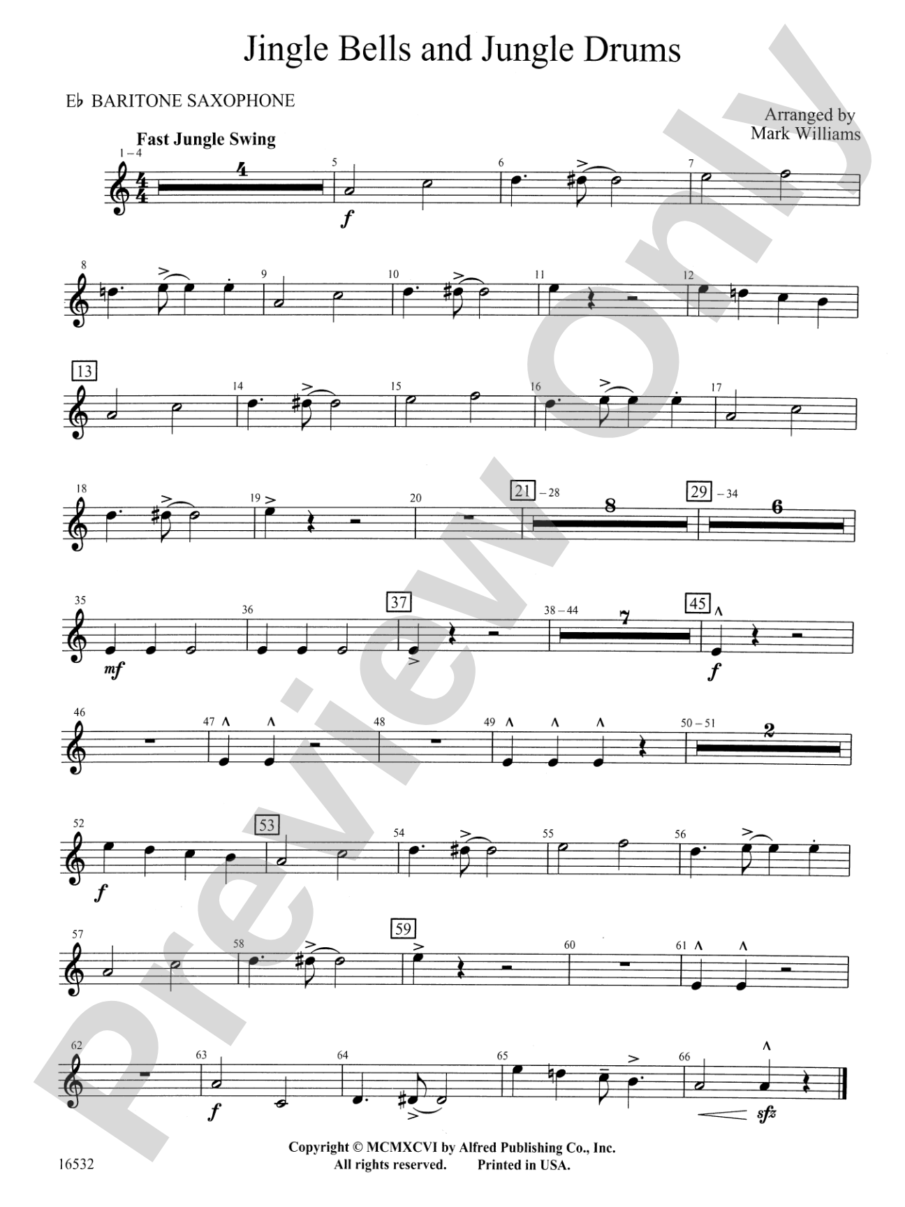 Jingle Bells and Jungle Drums: E-flat Baritone Saxophone