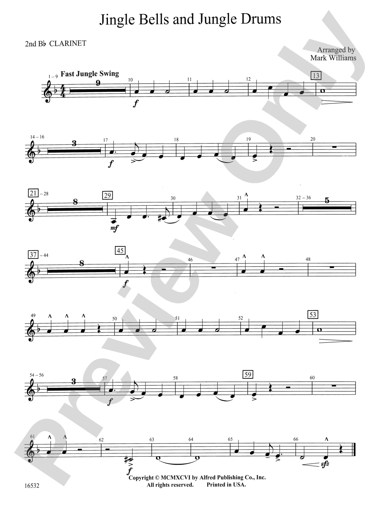 Jingle Bells and Jungle Drums: 2nd B-flat Clarinet