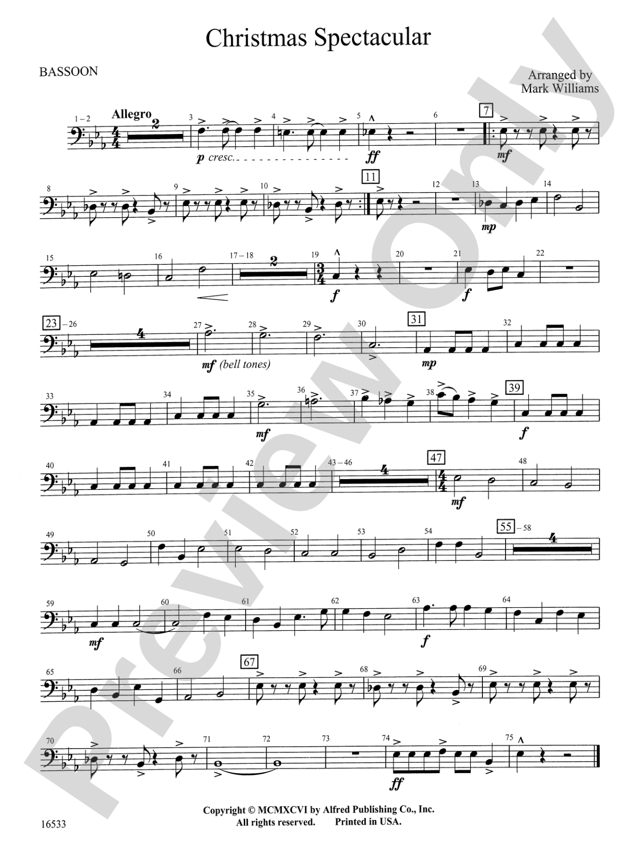 Christmas Spectacular: Bassoon
