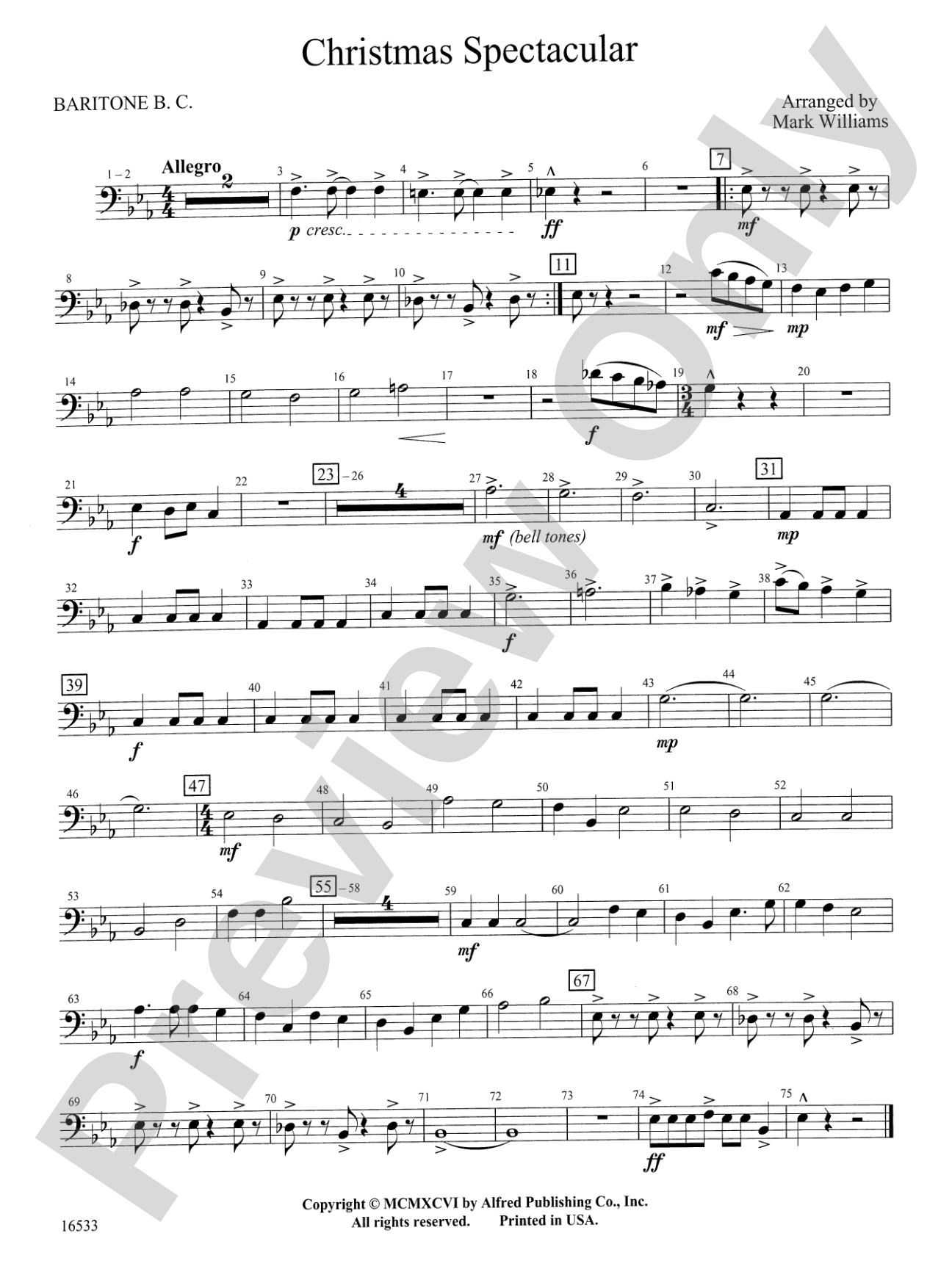 Christmas Spectacular: Baritone B.C.