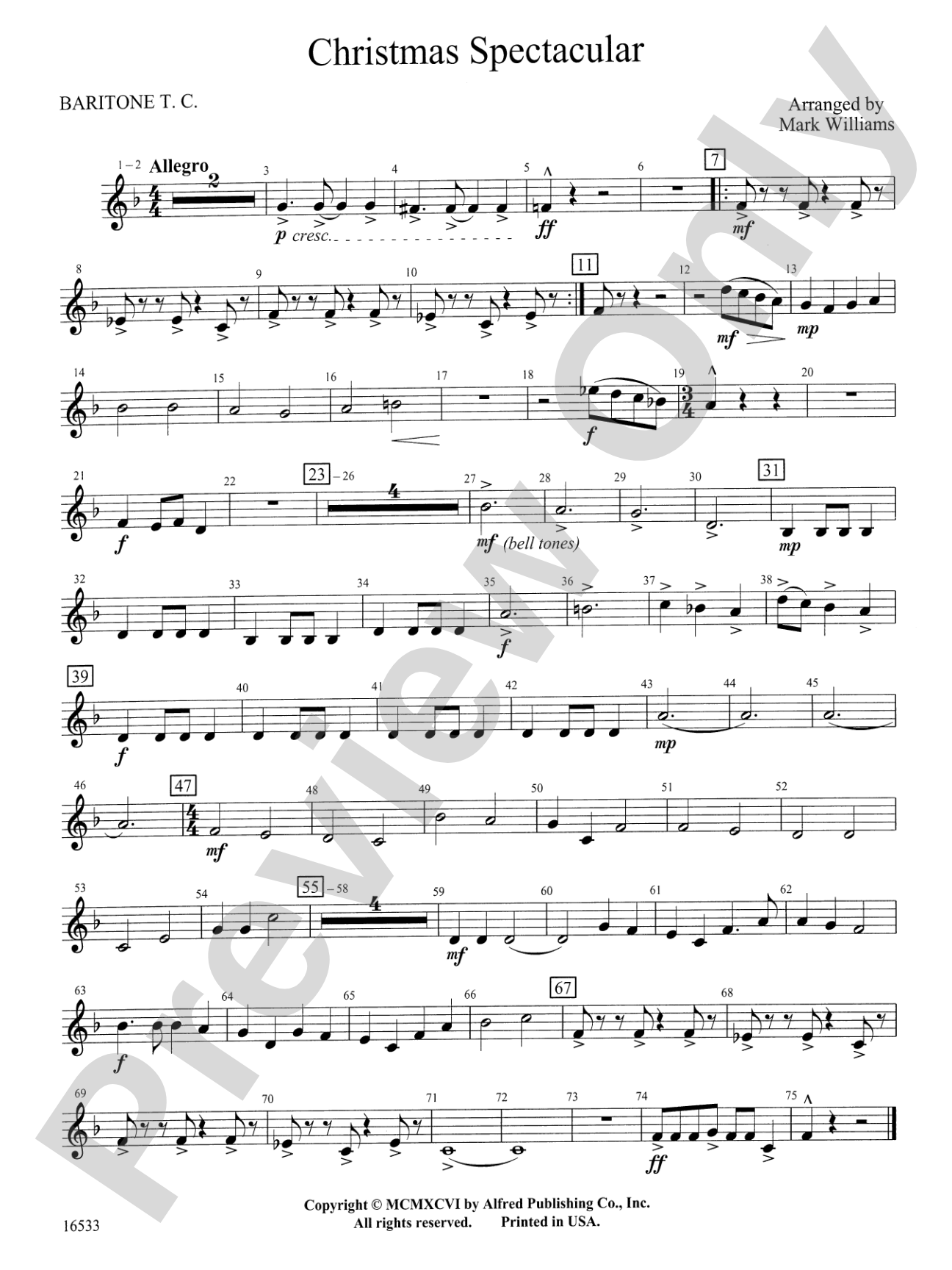 Christmas Spectacular: Baritone T.C.
