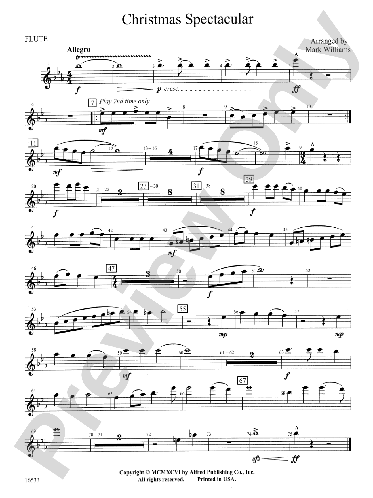 Christmas Spectacular: Flute
