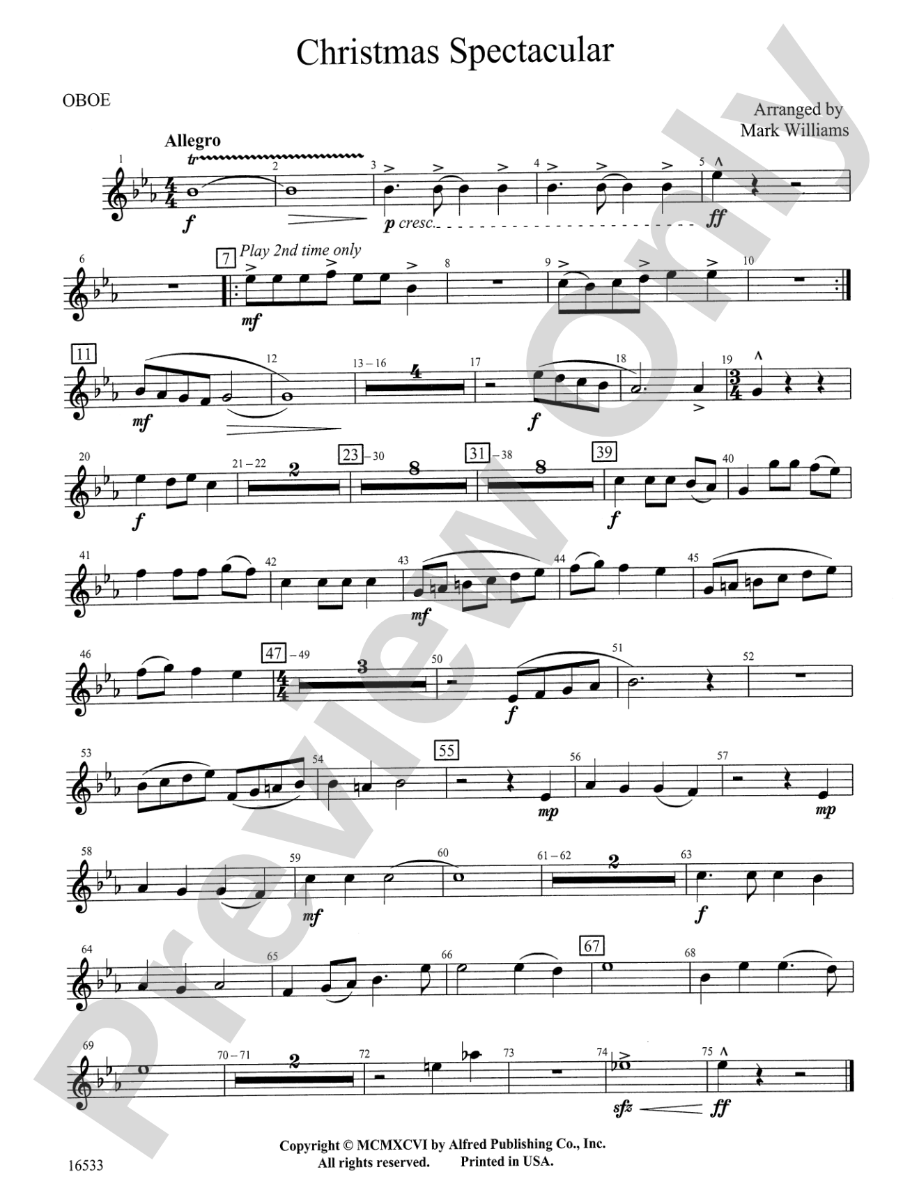 Christmas Spectacular: Oboe