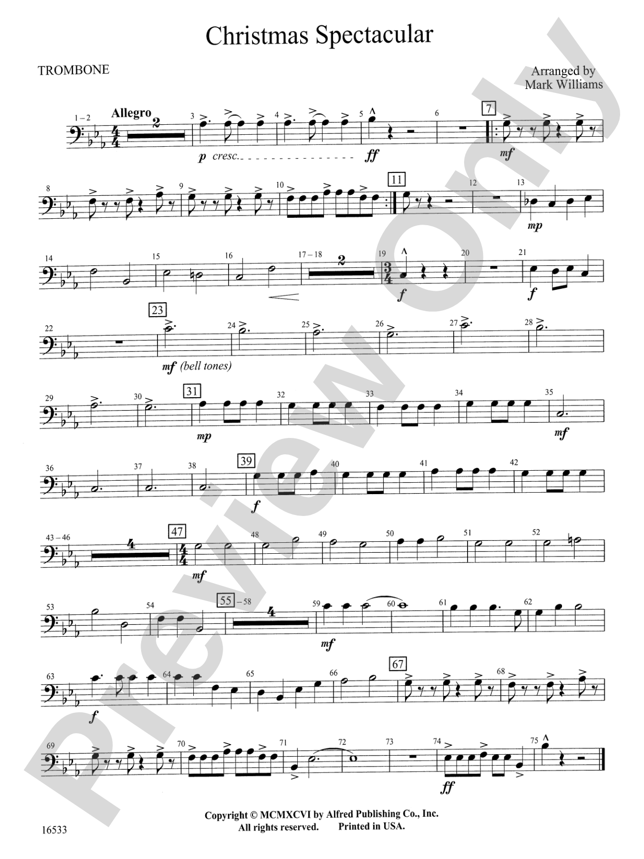 Christmas Spectacular: 1st Trombone