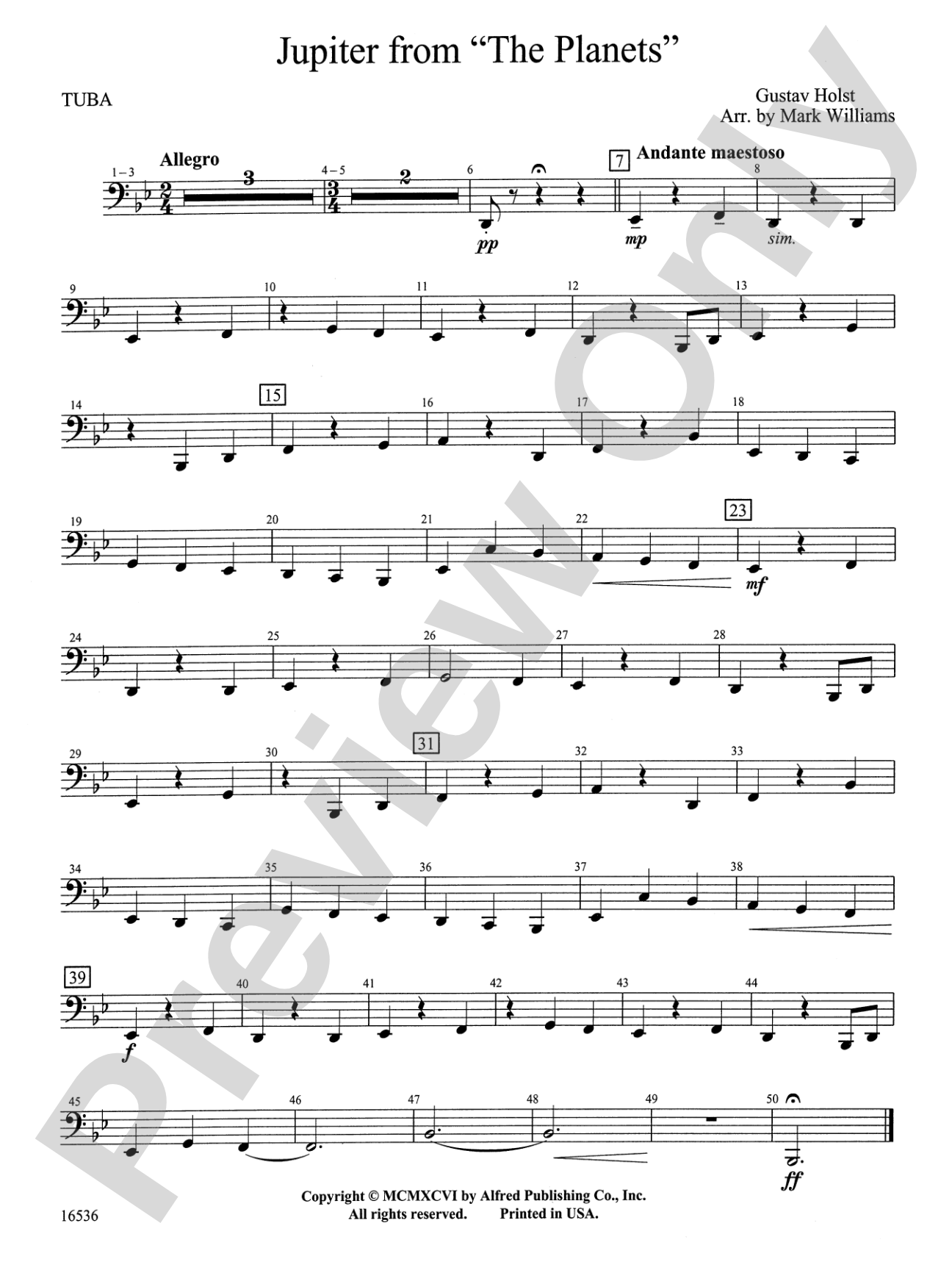Jupiter from "The Planets": Tuba