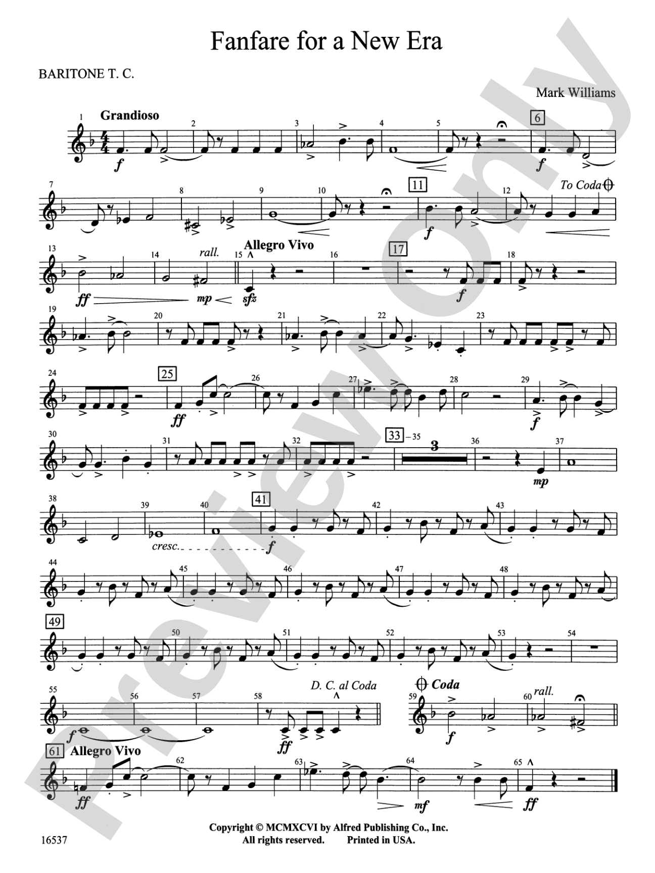 Fanfare for a New Era: Baritone T.C.