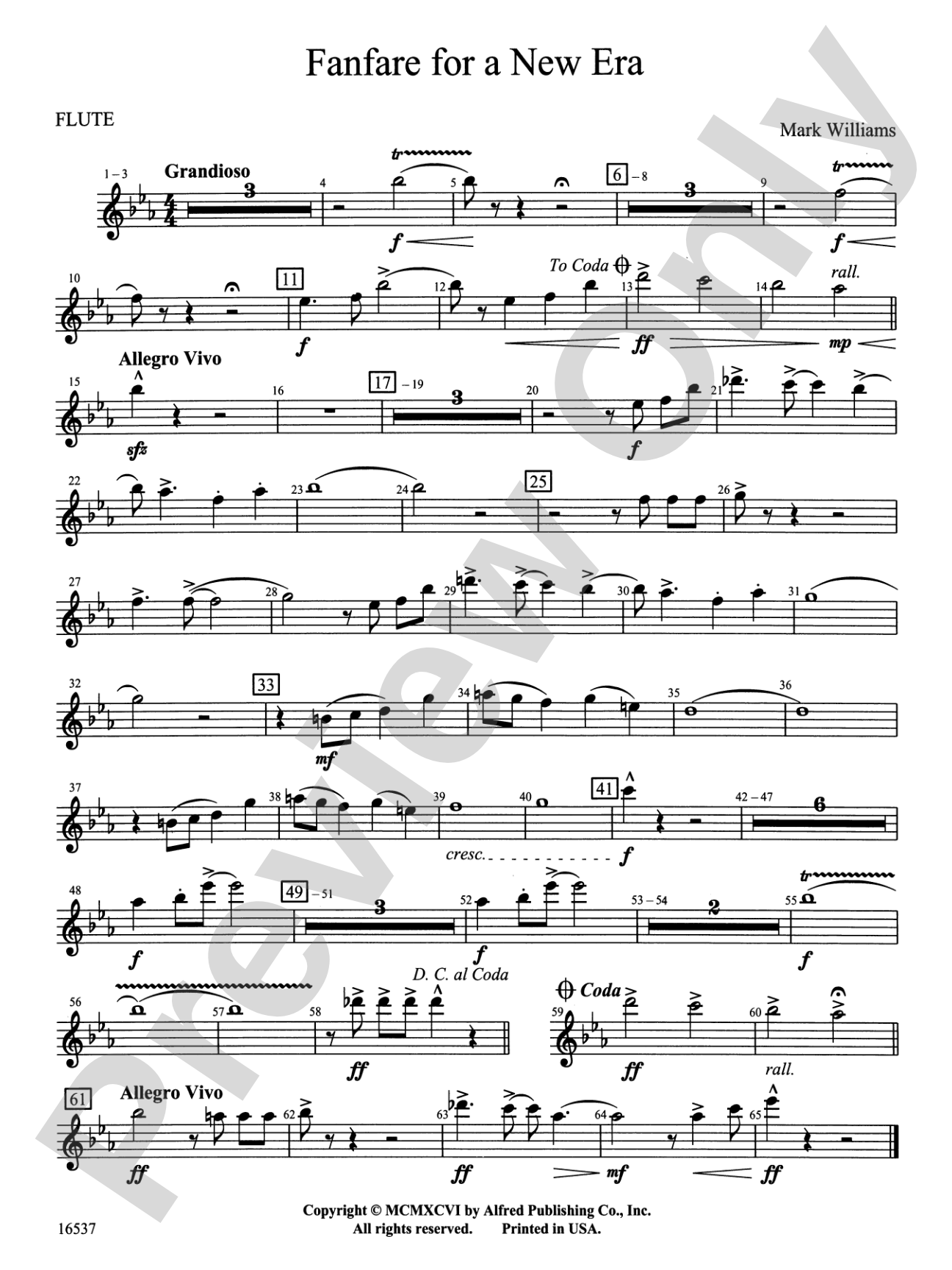Fanfare for a New Era: Flute