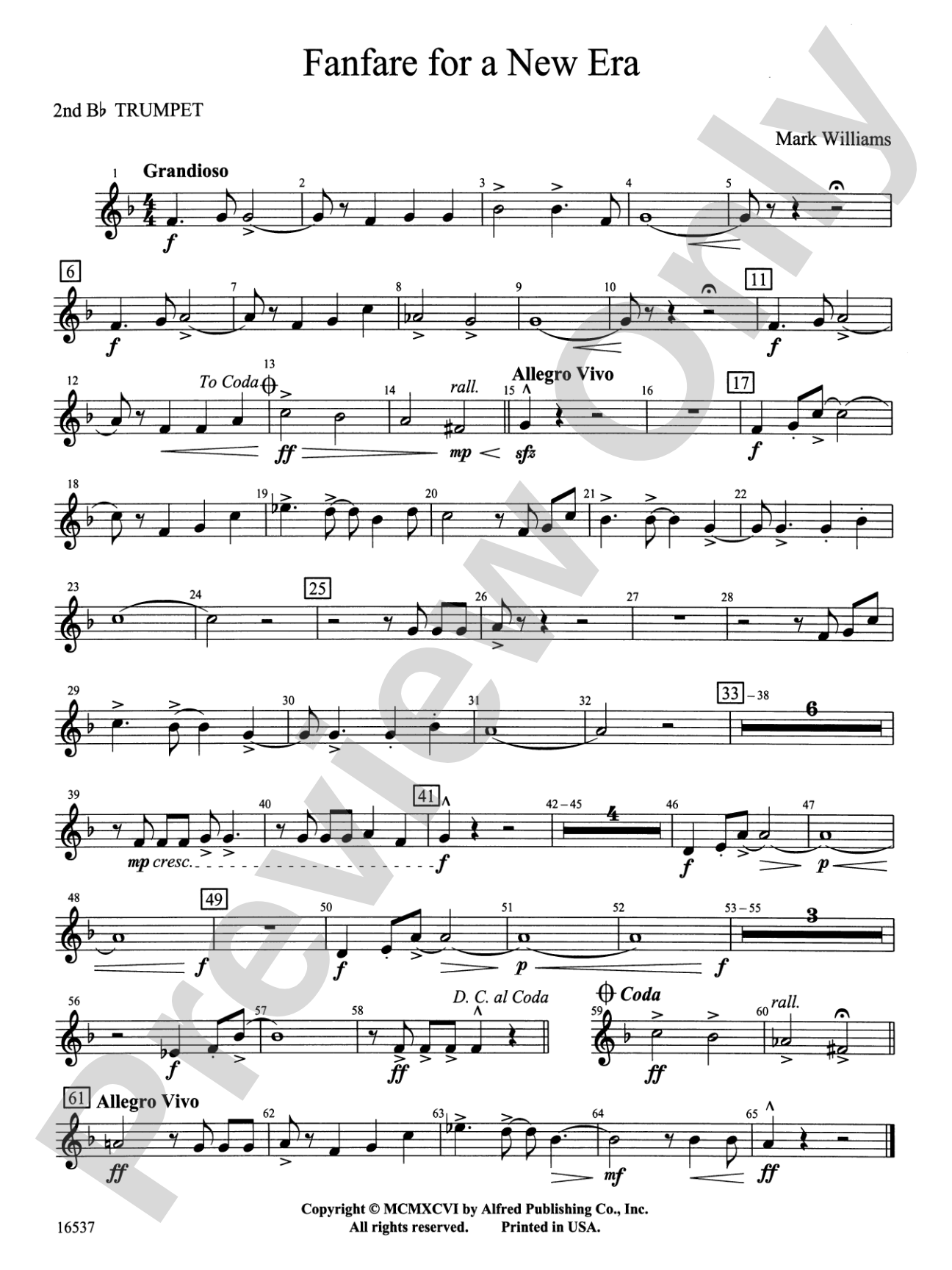 Fanfare for a New Era: 2nd B-flat Trumpet