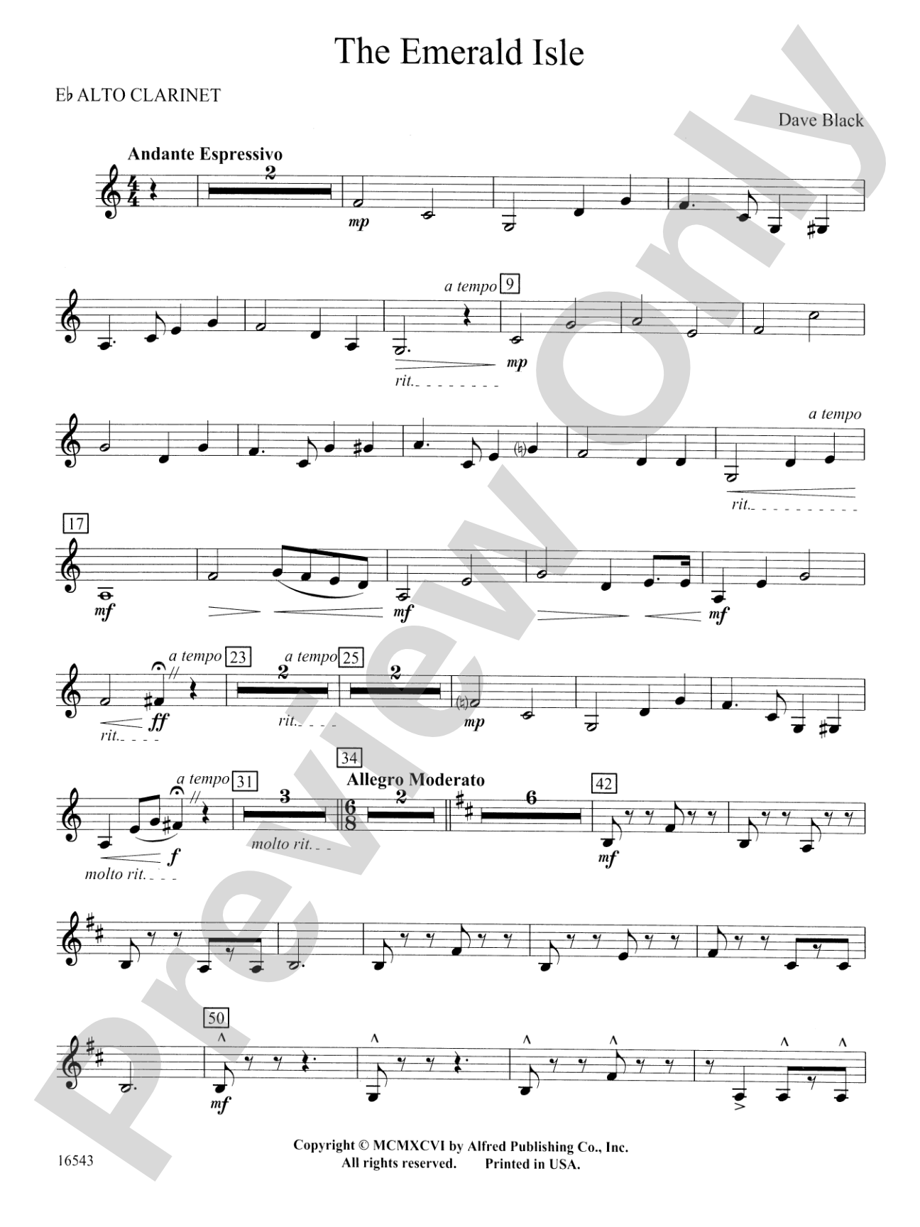 The Emerald Isle: E-flat Alto Clarinet