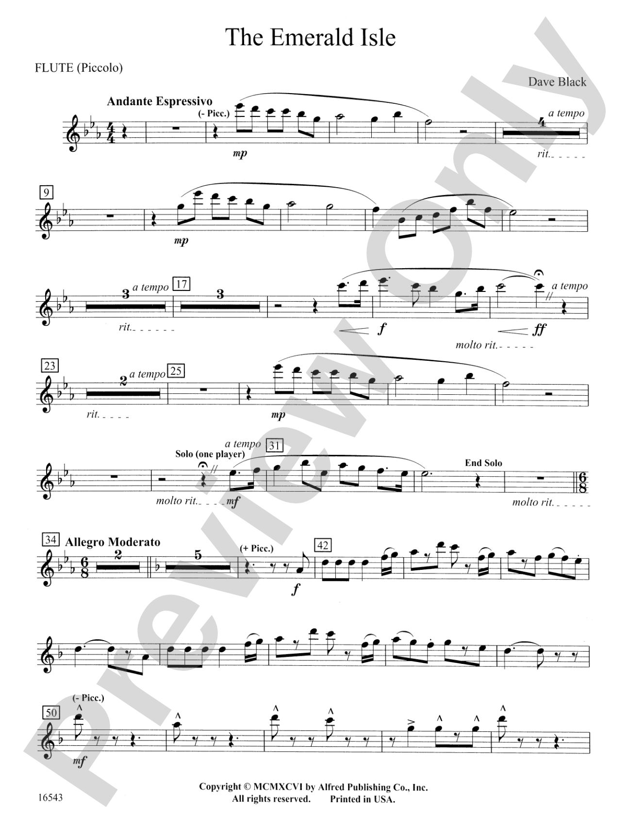 The Emerald Isle: Flute