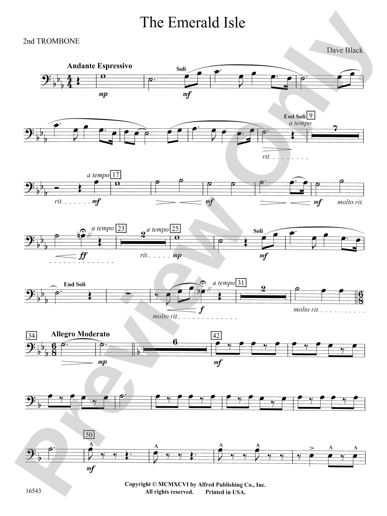 The Emerald Isle: 2nd Trombone