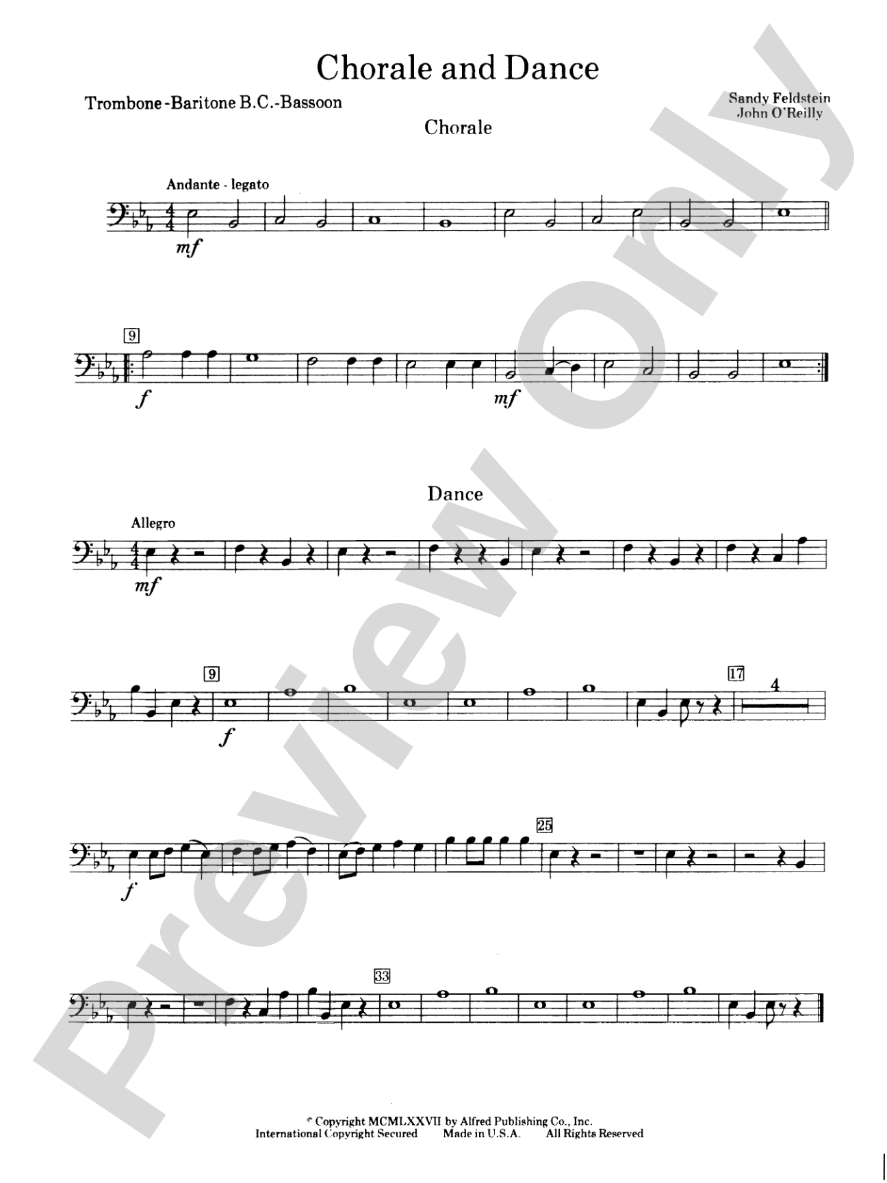 Chorale and Dance: Baritone B.C.
