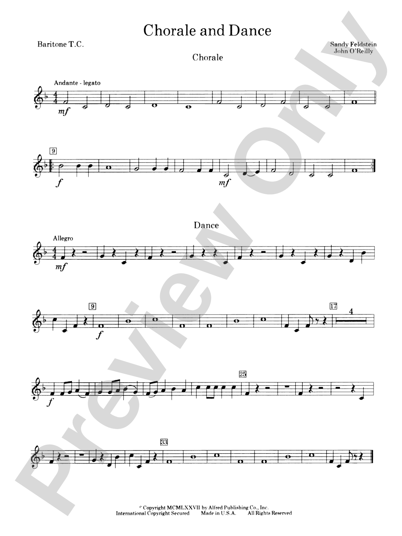 Chorale and Dance: Baritone T.C.