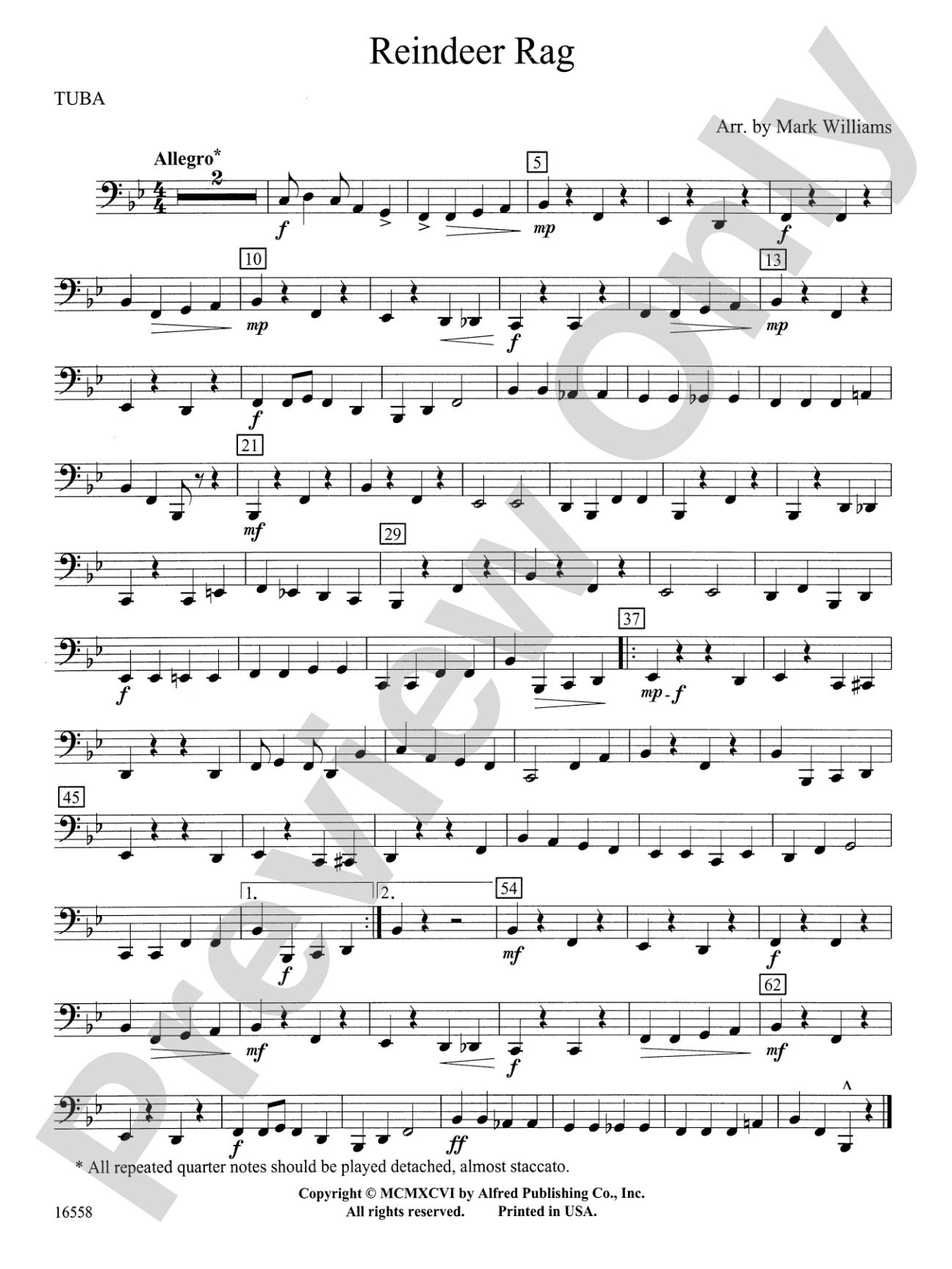 Reindeer Rag: Tuba