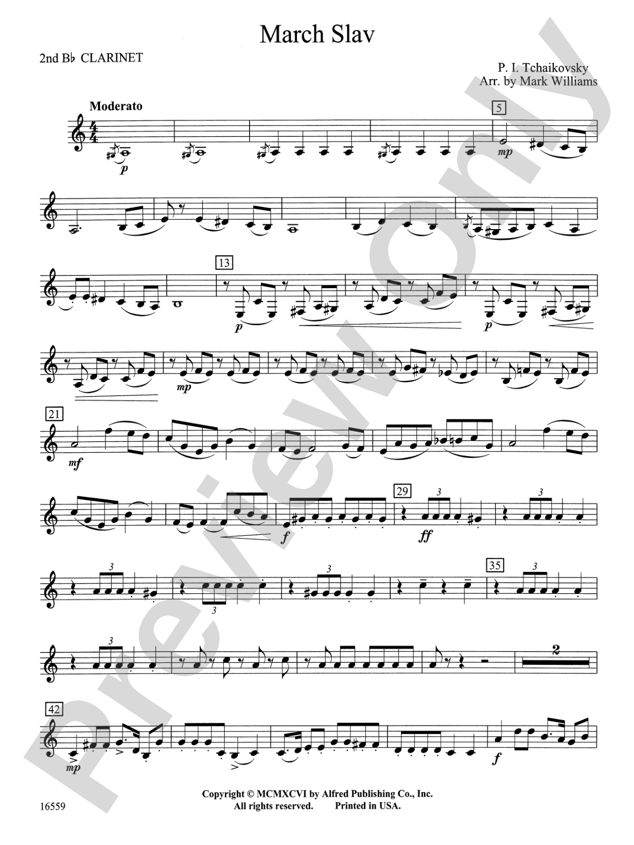 March Slav: 2nd B-flat Clarinet