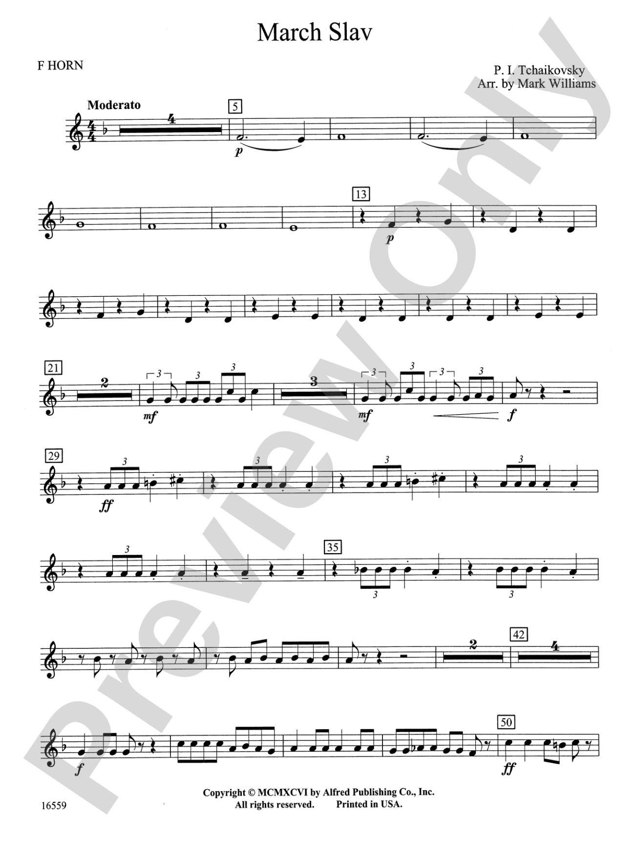 March Slav: 1st F Horn