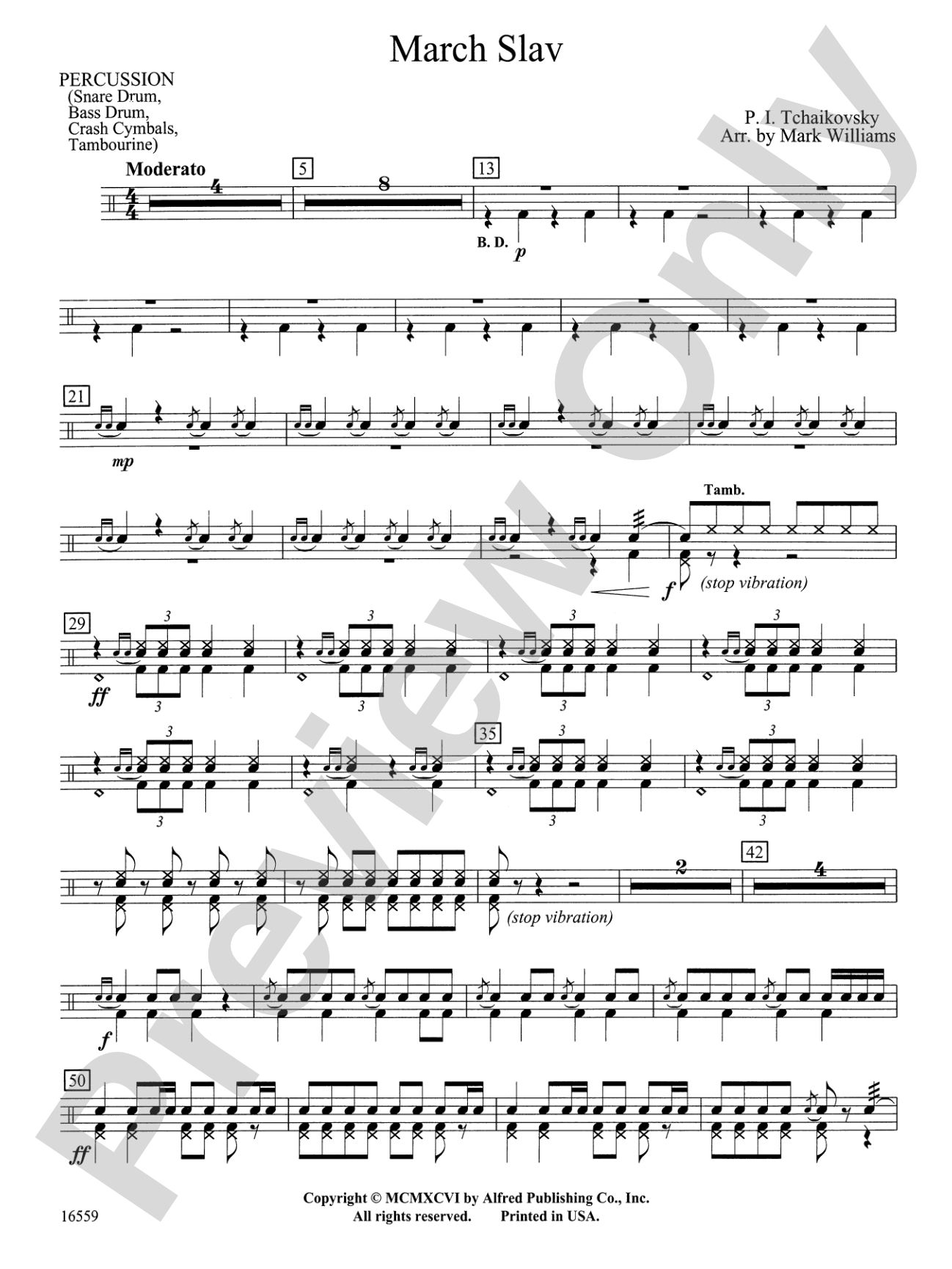 March Slav: 1st Percussion