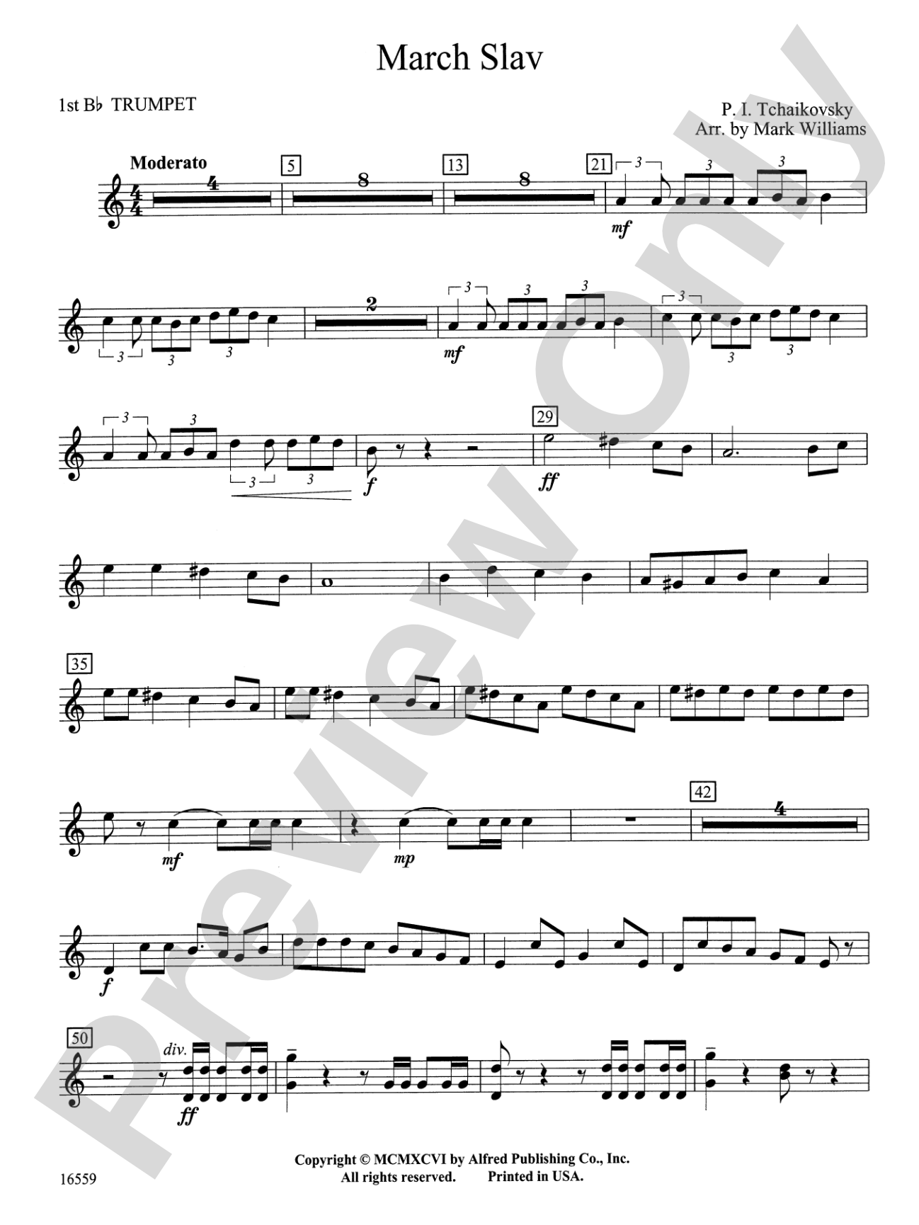 March Slav: 1st B-flat Trumpet
