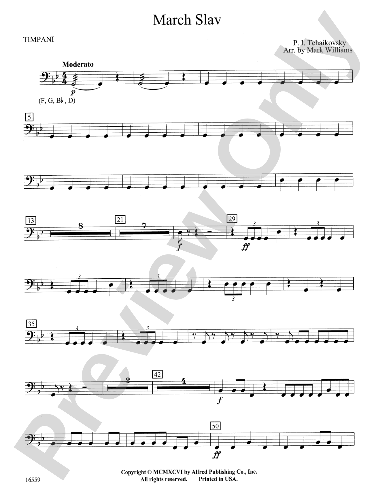 March Slav: Timpani