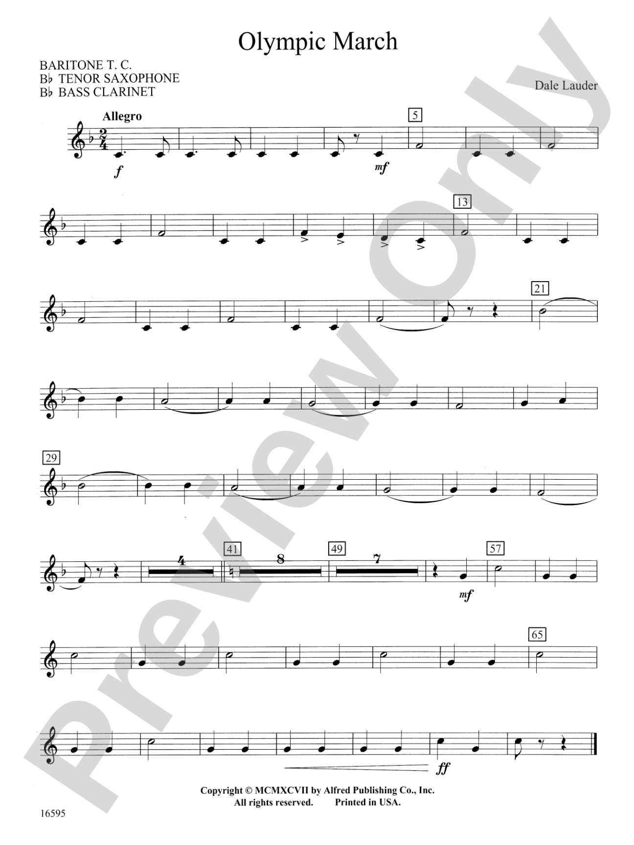 Olympic March: Baritone T.C.