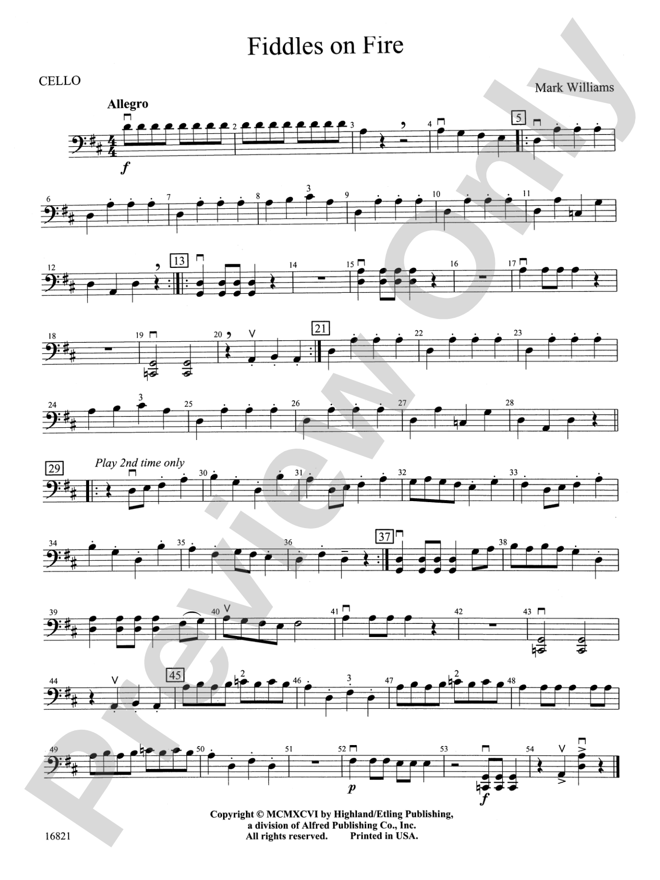 Fiddles on Fire: Cello