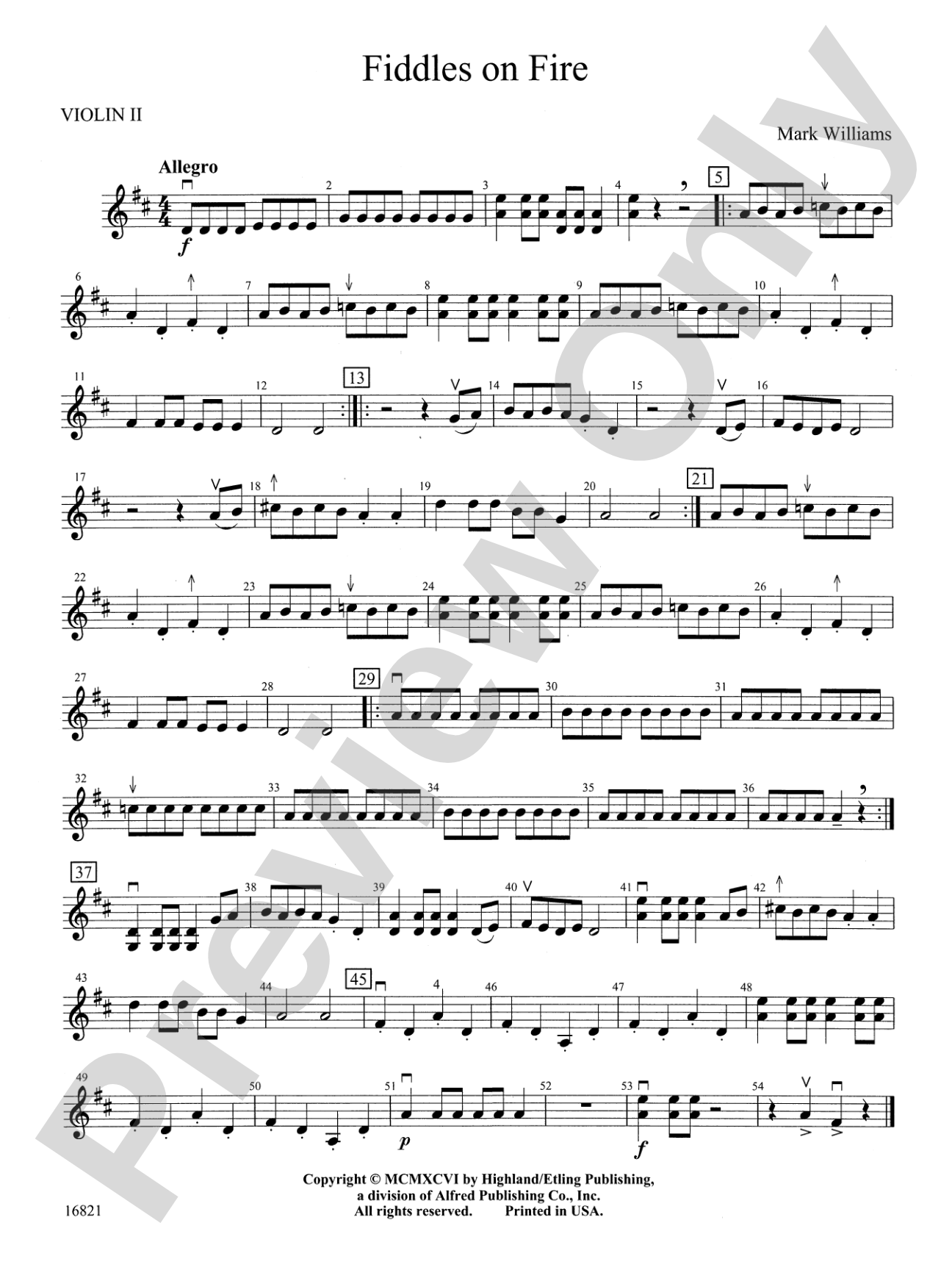 Fiddles on Fire: 2nd Violin